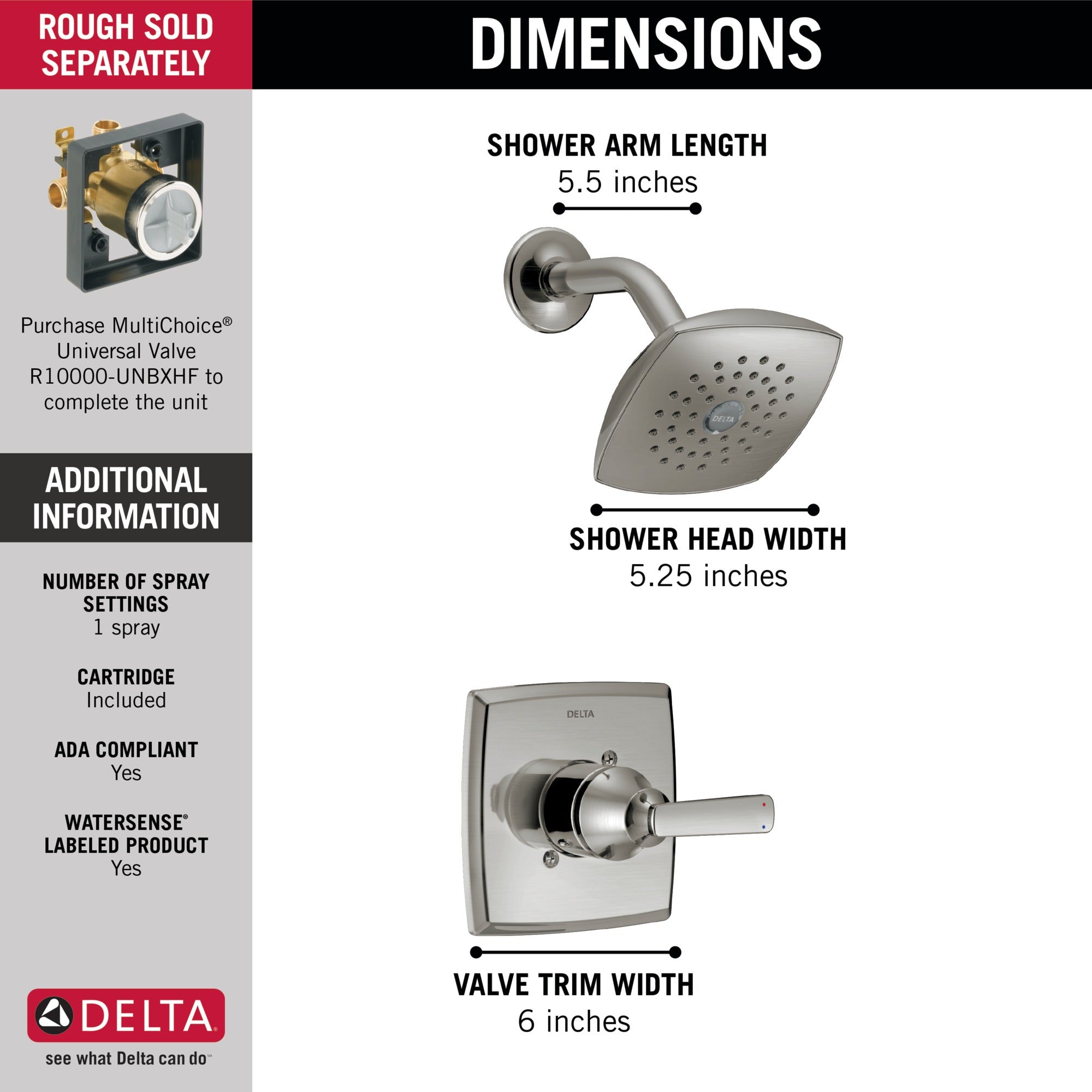 Delta Ashlyn® Monitor® 14 Series Shower Trim