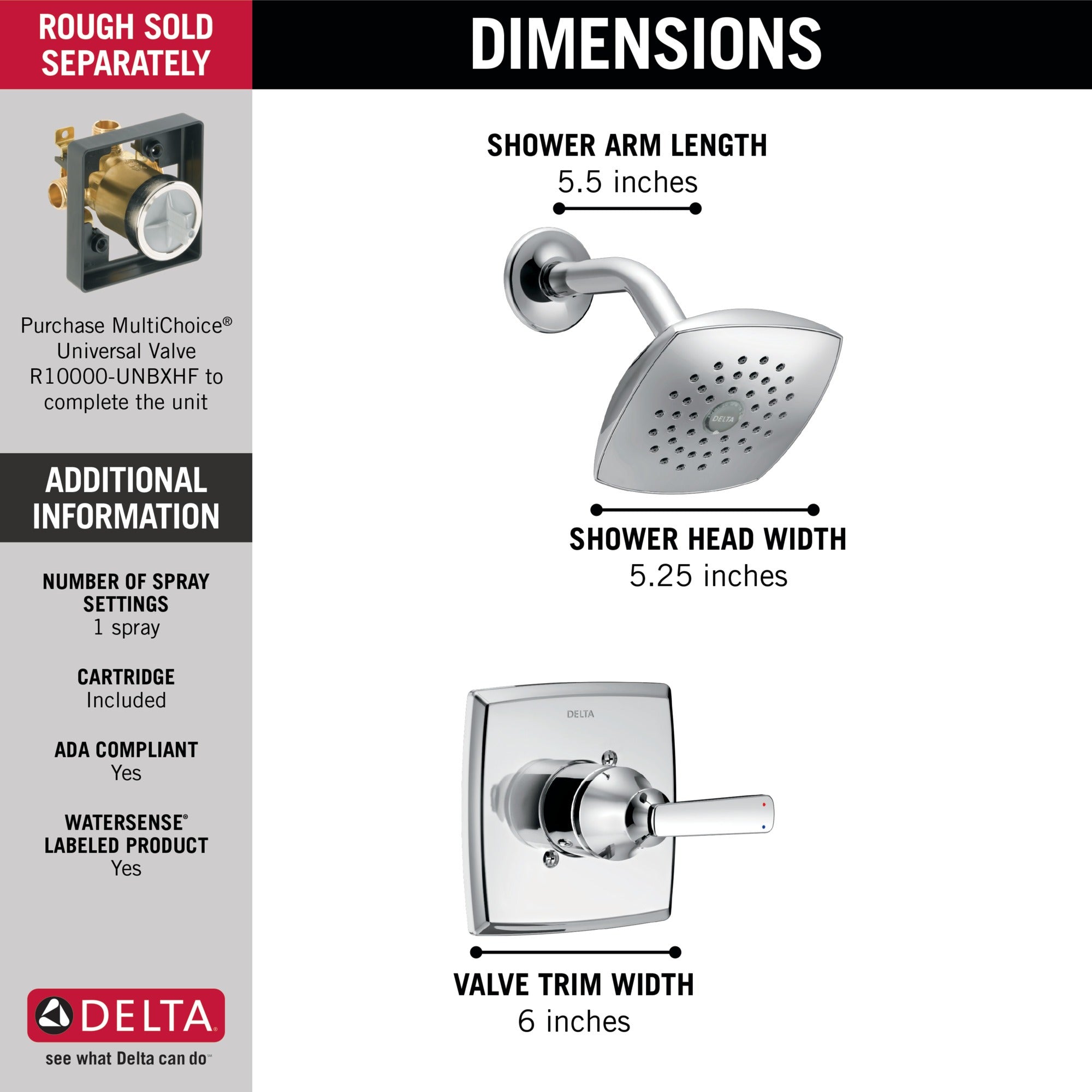 Delta Ashlyn® Monitor® 14 Series Shower Trim