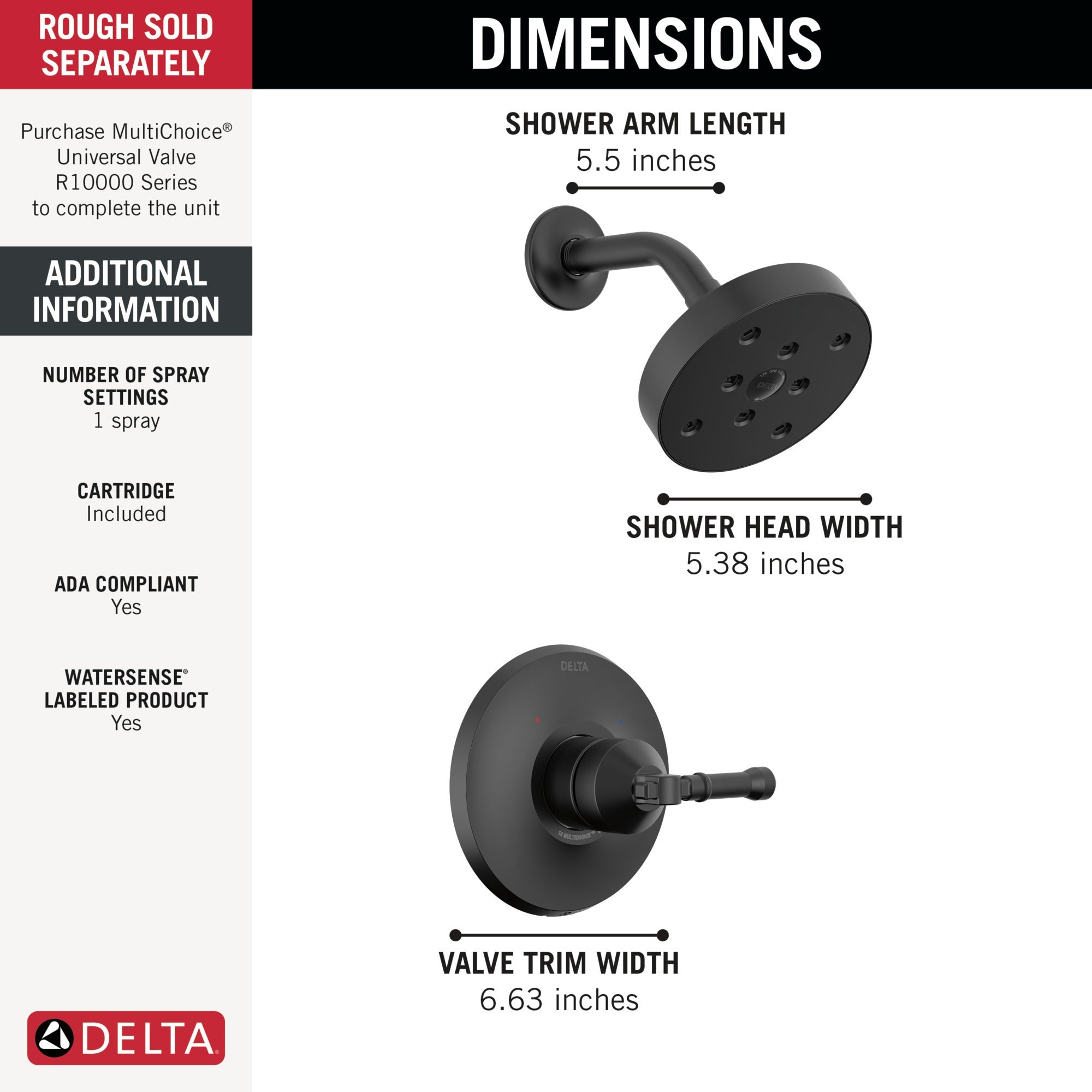 Delta Broderick® 14 Series Shower Trim