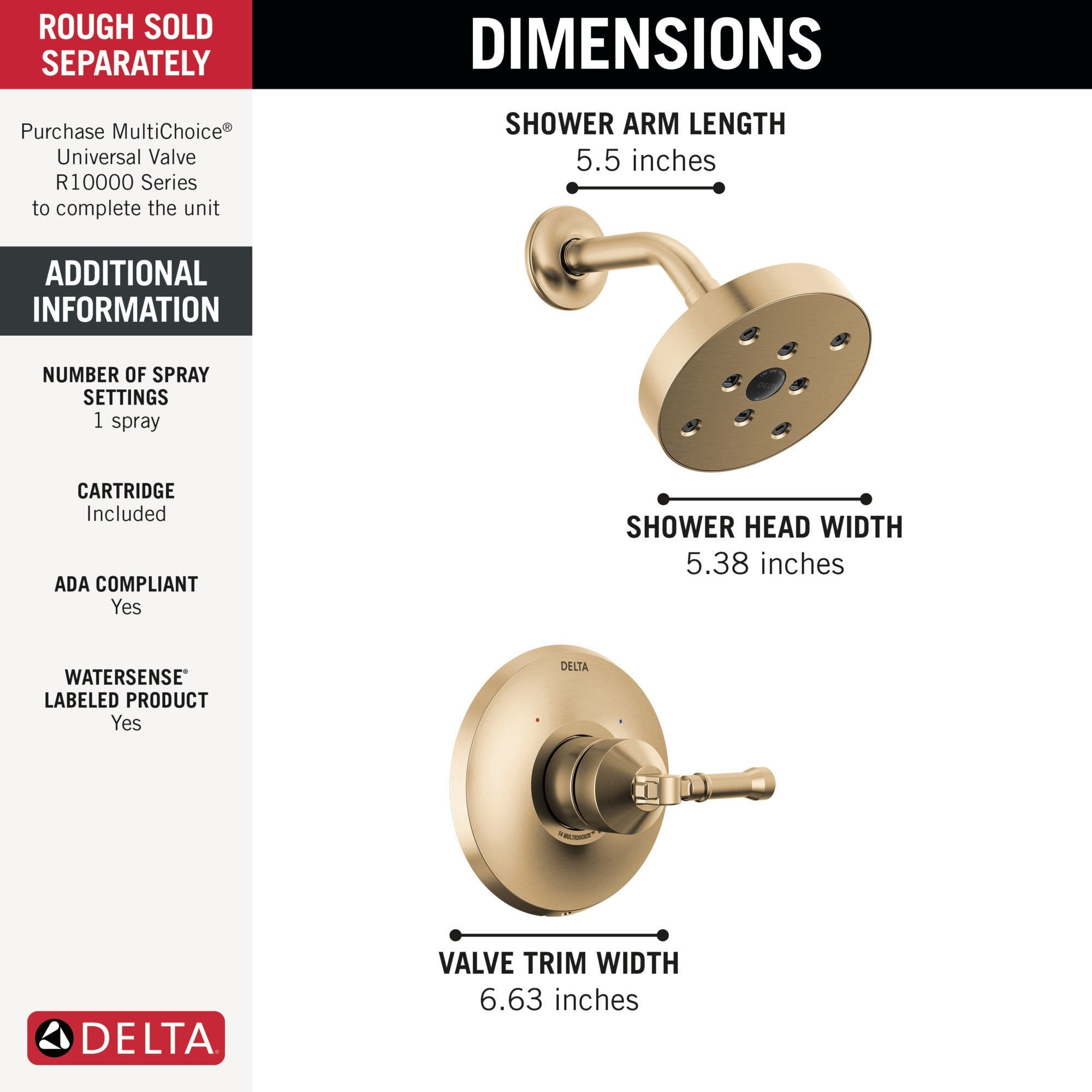Delta Broderick® 14 Series Shower Trim