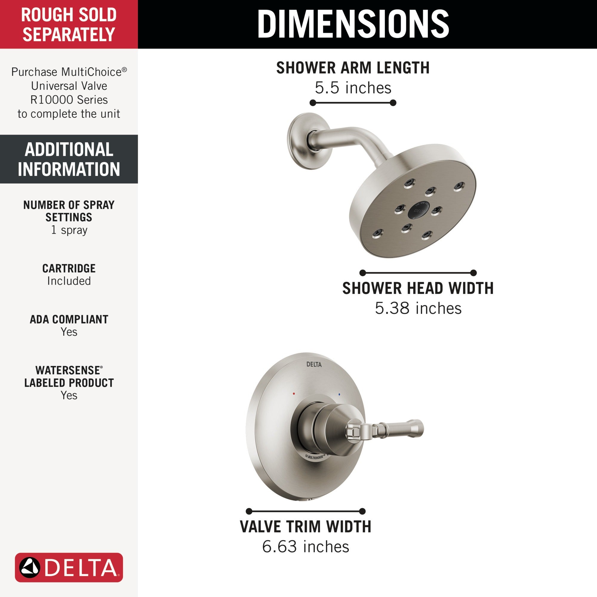 Delta Broderick® 14 Series Shower Trim
