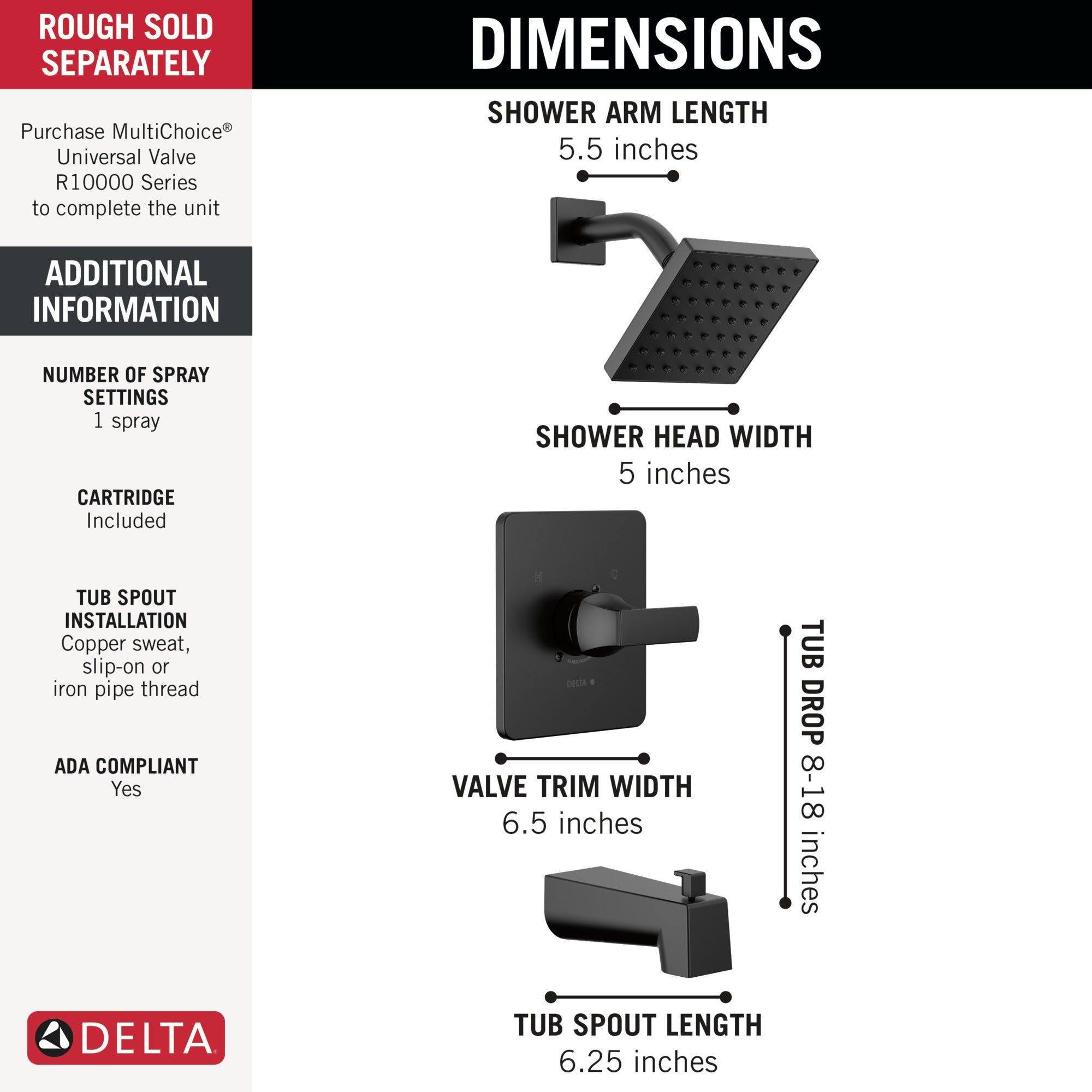 Delta Velum™ Monitor 14 Series Tub & Shower