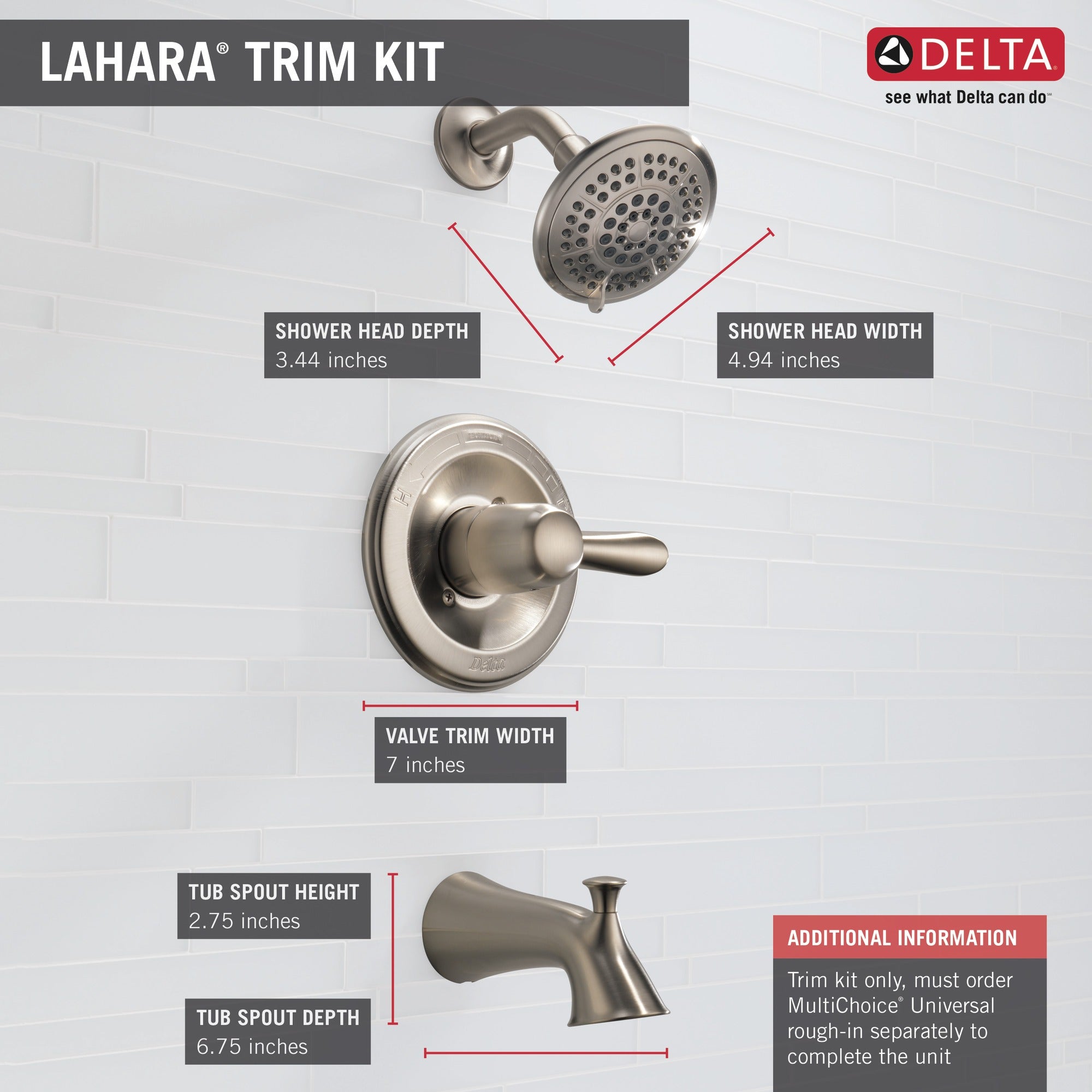 Delta Lahara® Monitor® 14 Series Tub & Shower Trim