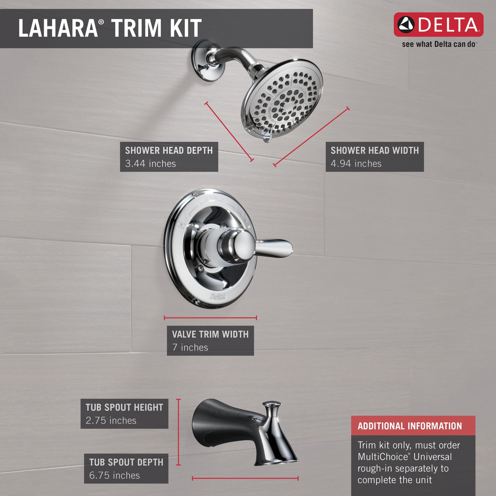 Delta Lahara® Monitor® 14 Series Tub & Shower Trim
