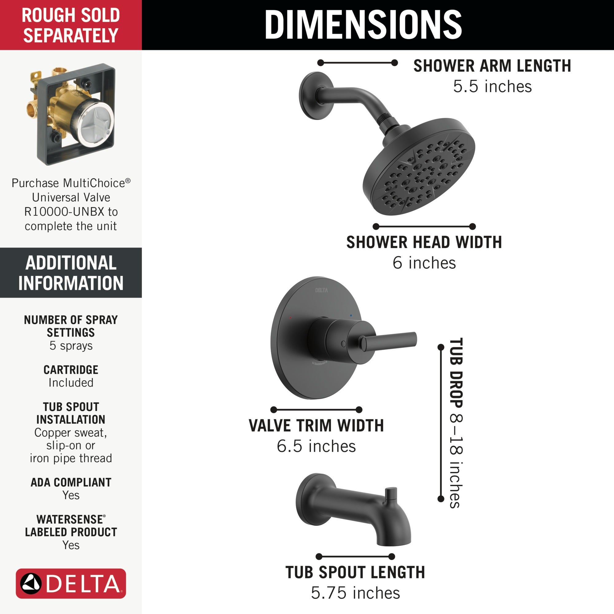Delta Altado™ Monitor 14 Series Tub & Shower Trim