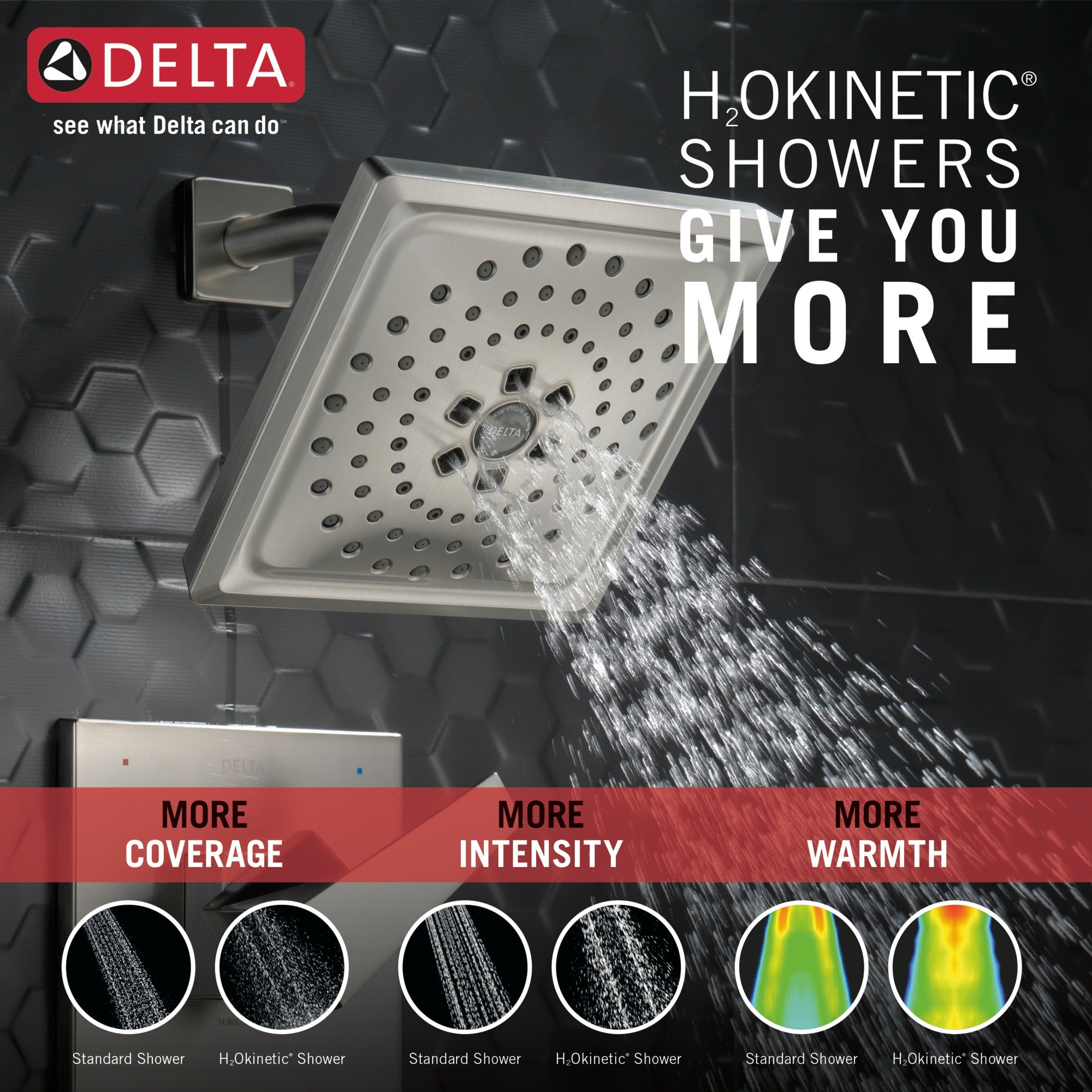 Delta Trillian™ 14 Series H2Okinetic Tub Shower Trim