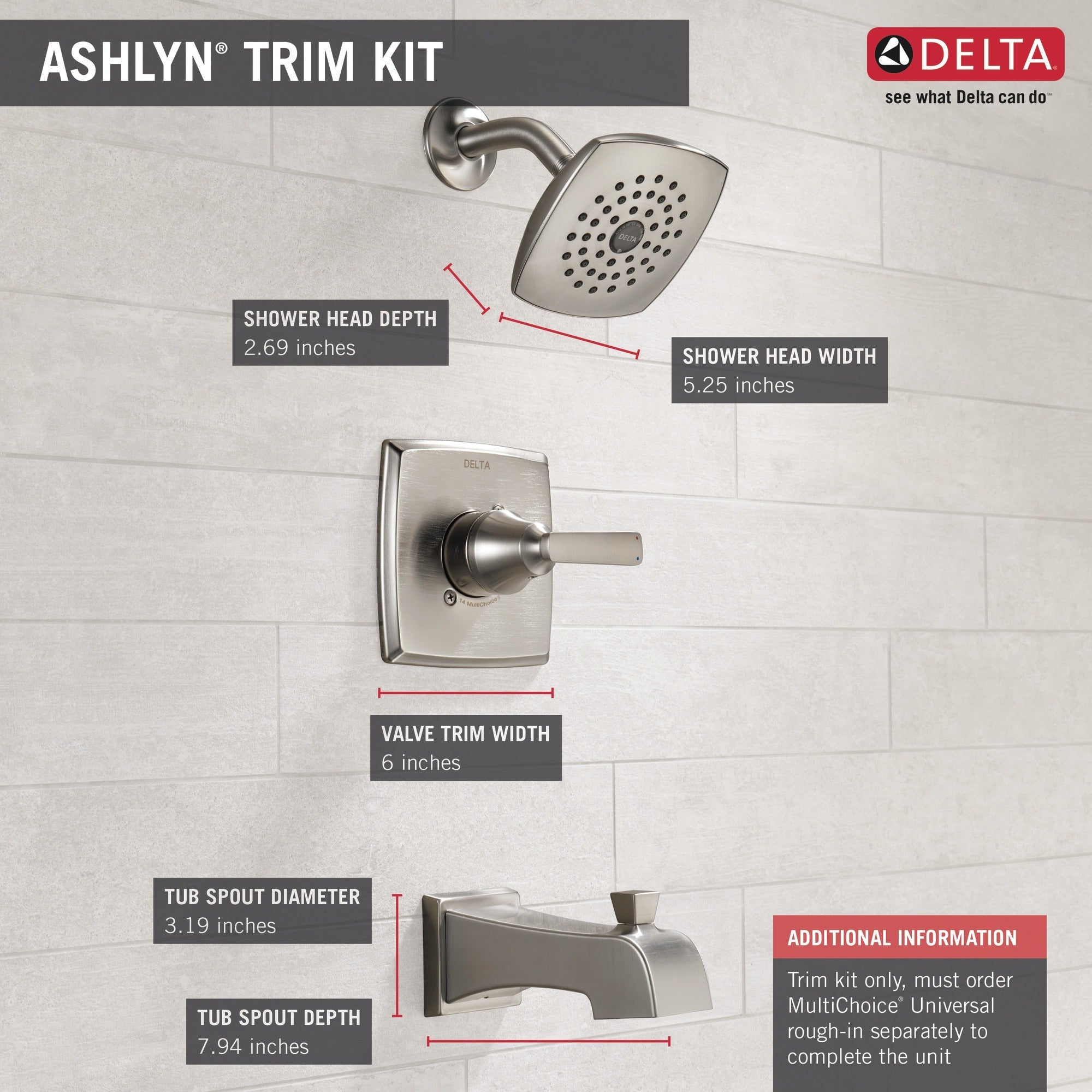 Delta Ashlyn® Monitor® 14 Series Tub & Shower Trim