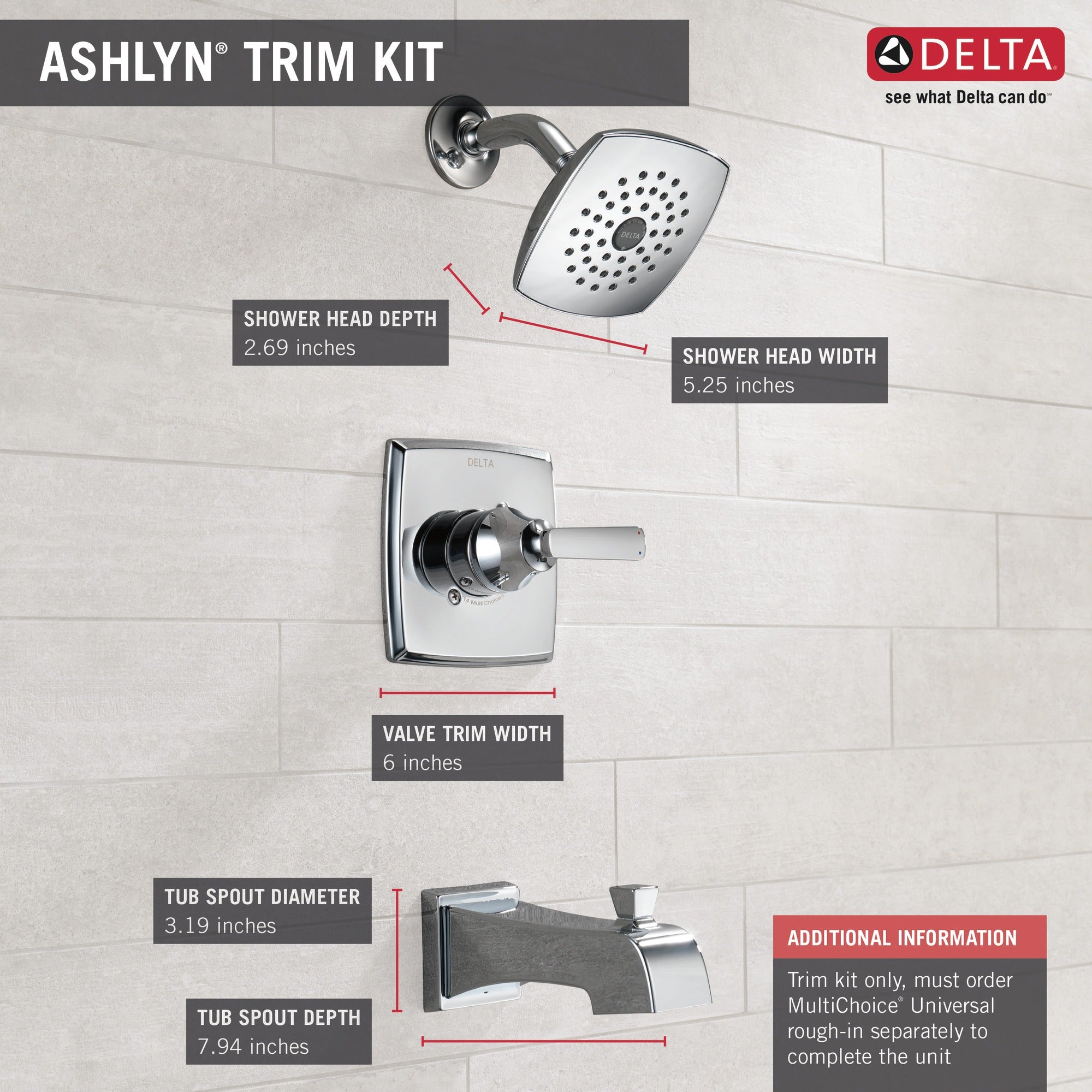 Delta Ashlyn® Monitor® 14 Series Tub & Shower Trim