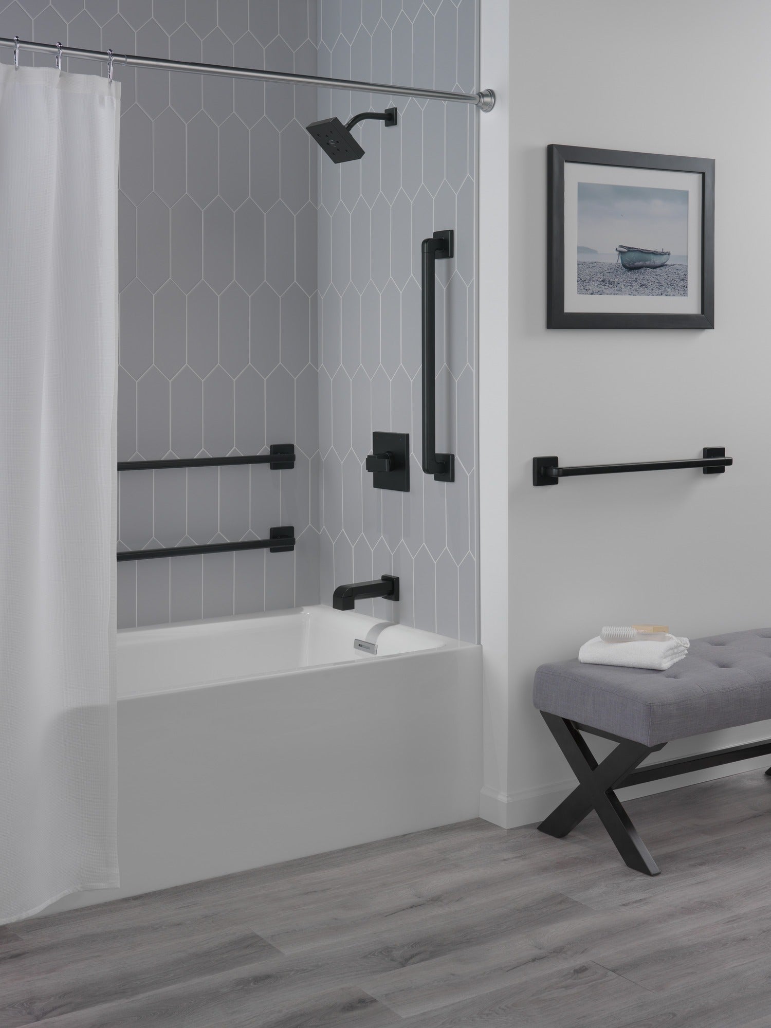Delta BathSafety Angular Modern Decorative ADA Grab Bar - 24"