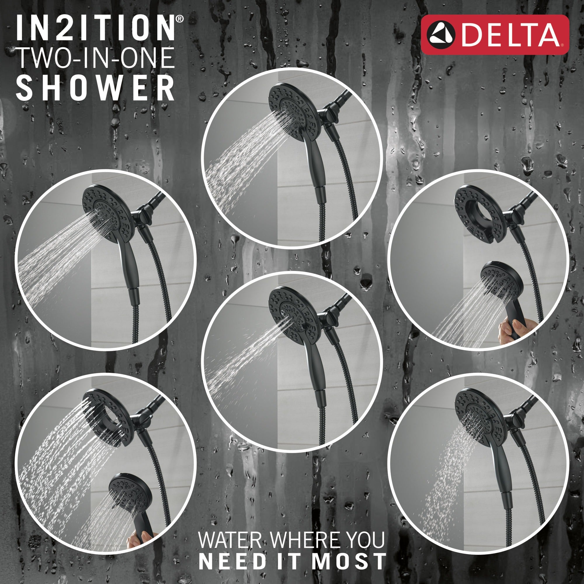 Delta Albion™ Monitor® 14 Series Tub and Shower Trim Only with In2ition® Hand Shower