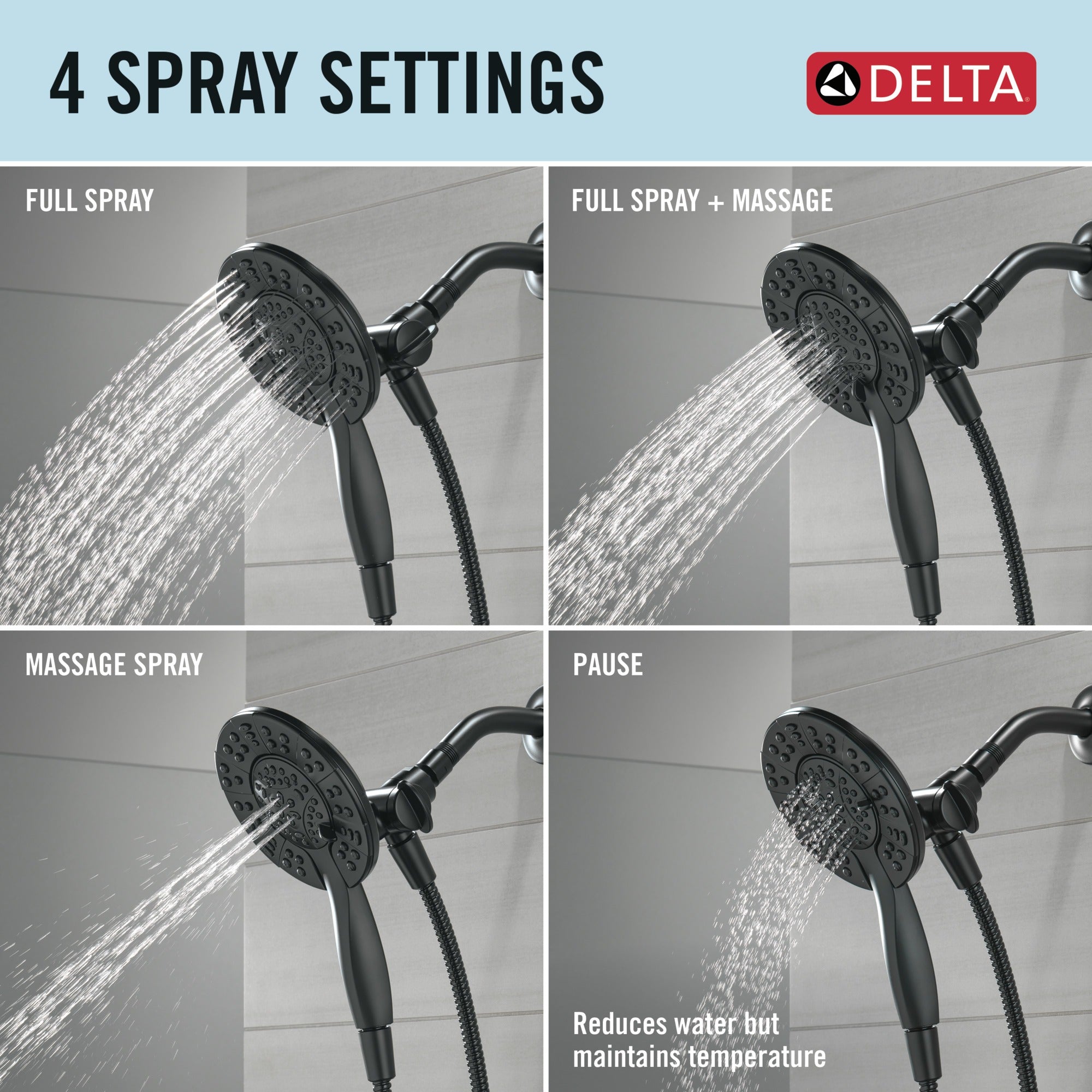 Delta Albion™ Monitor® 14 Series Tub and Shower Trim Only with In2ition® Hand Shower