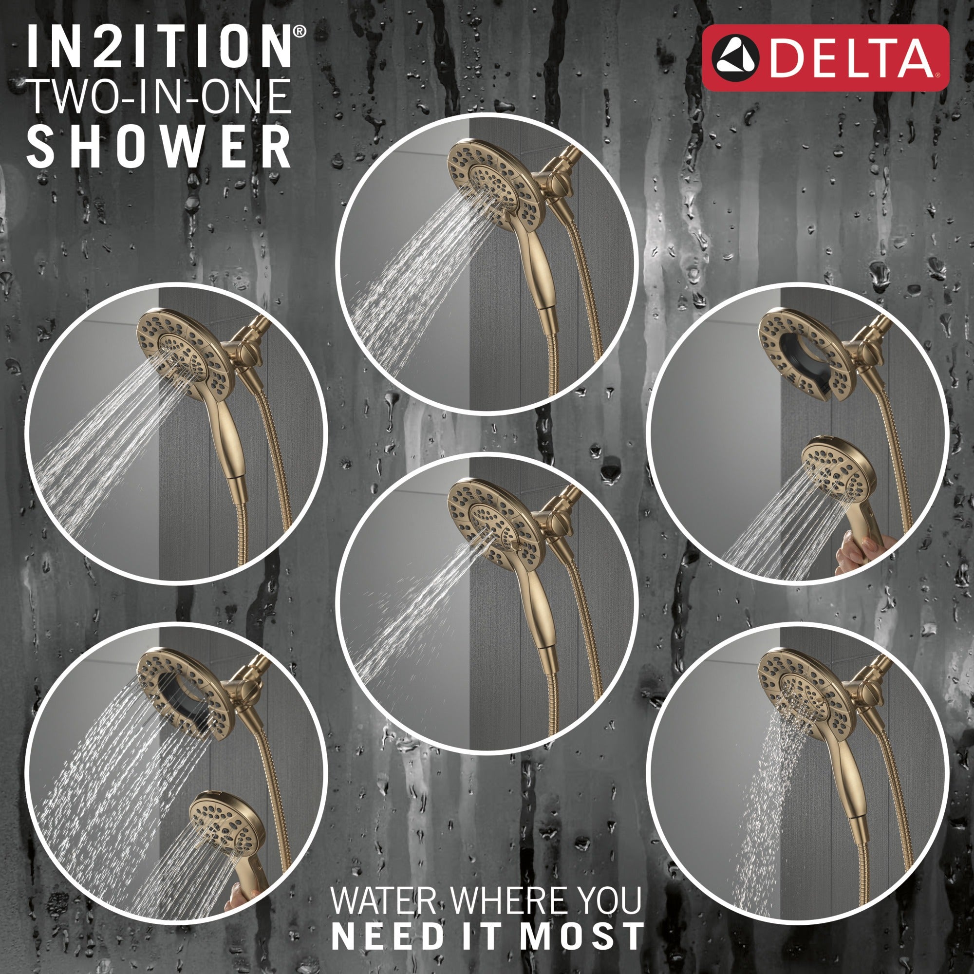 Delta Albion™ Monitor® 14 Series Tub and Shower Trim Only with In2ition® Hand Shower