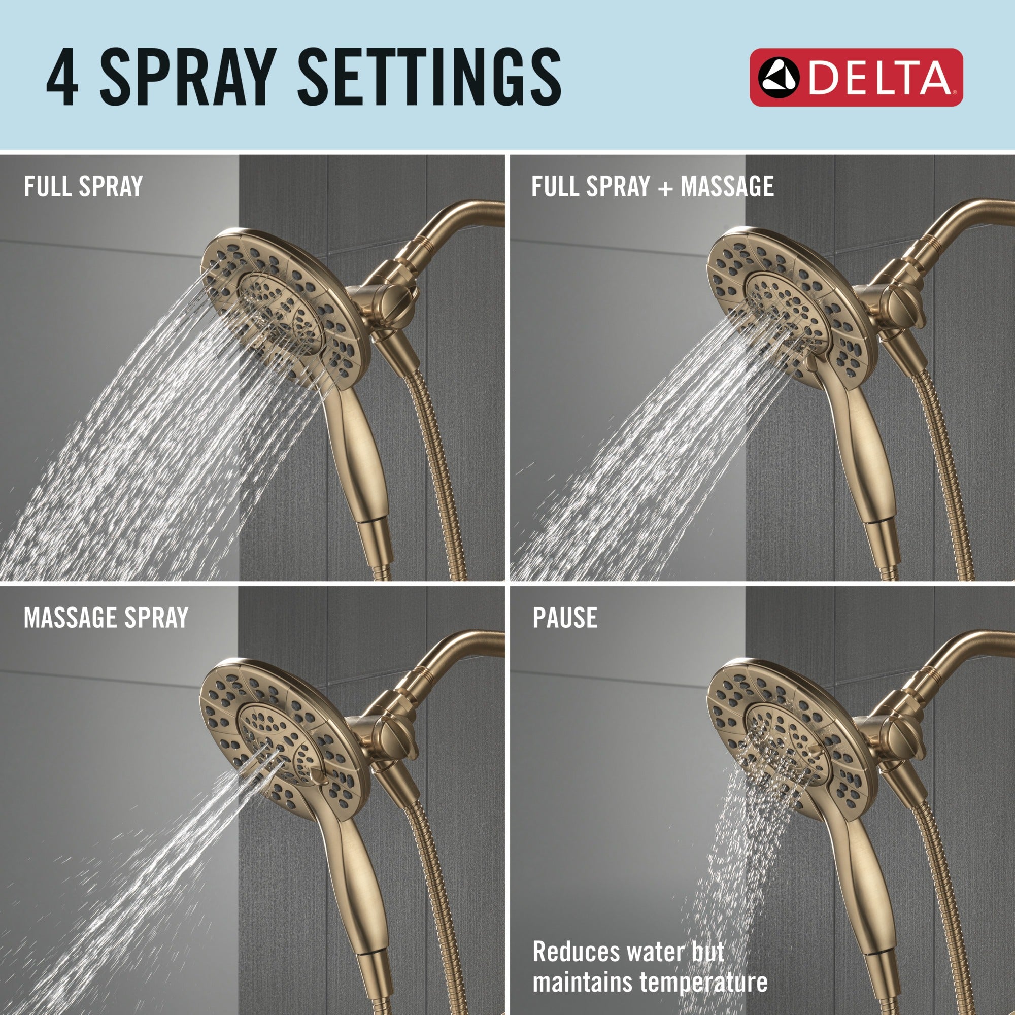 Delta Albion™ Monitor® 14 Series Tub and Shower Trim Only with In2ition® Hand Shower
