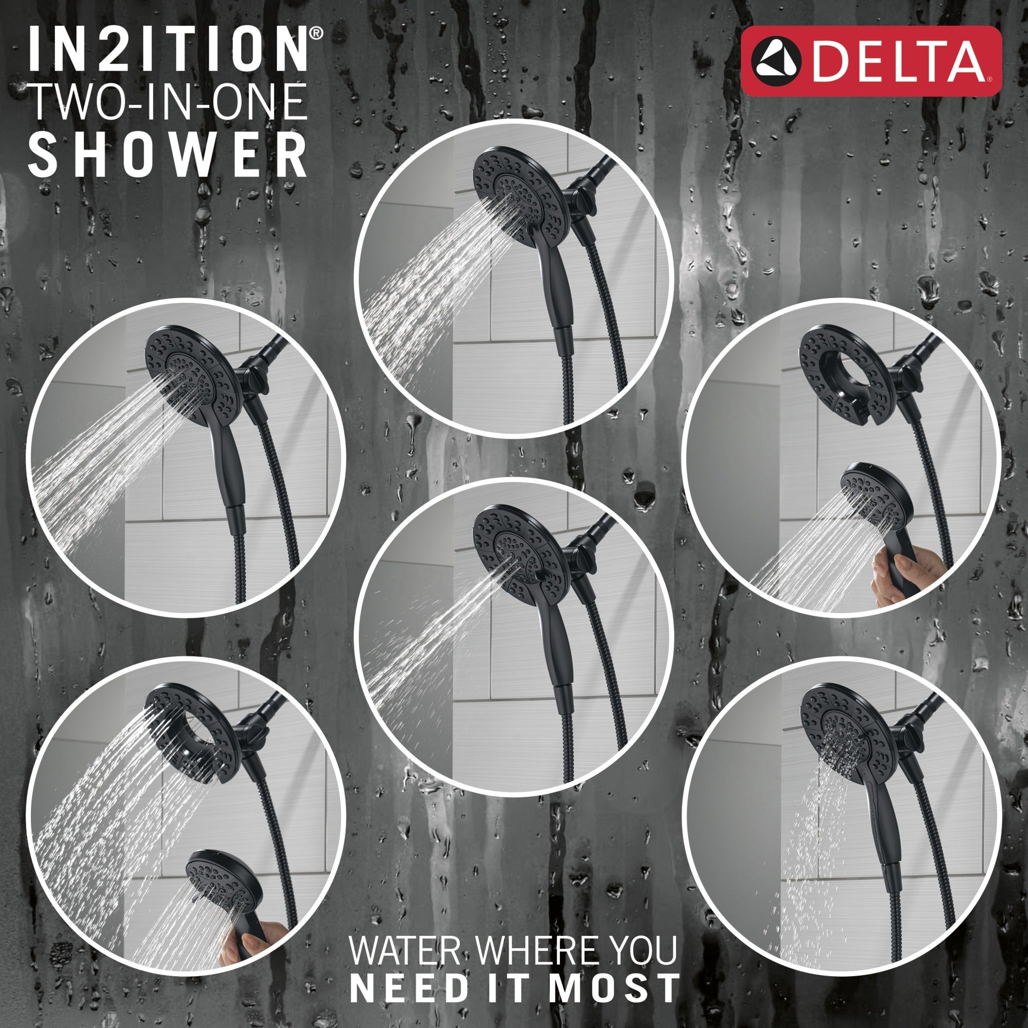 Delta Albion™ Monitor® 14 Series Tub and Shower Trim Only with In2ition® Hand Shower