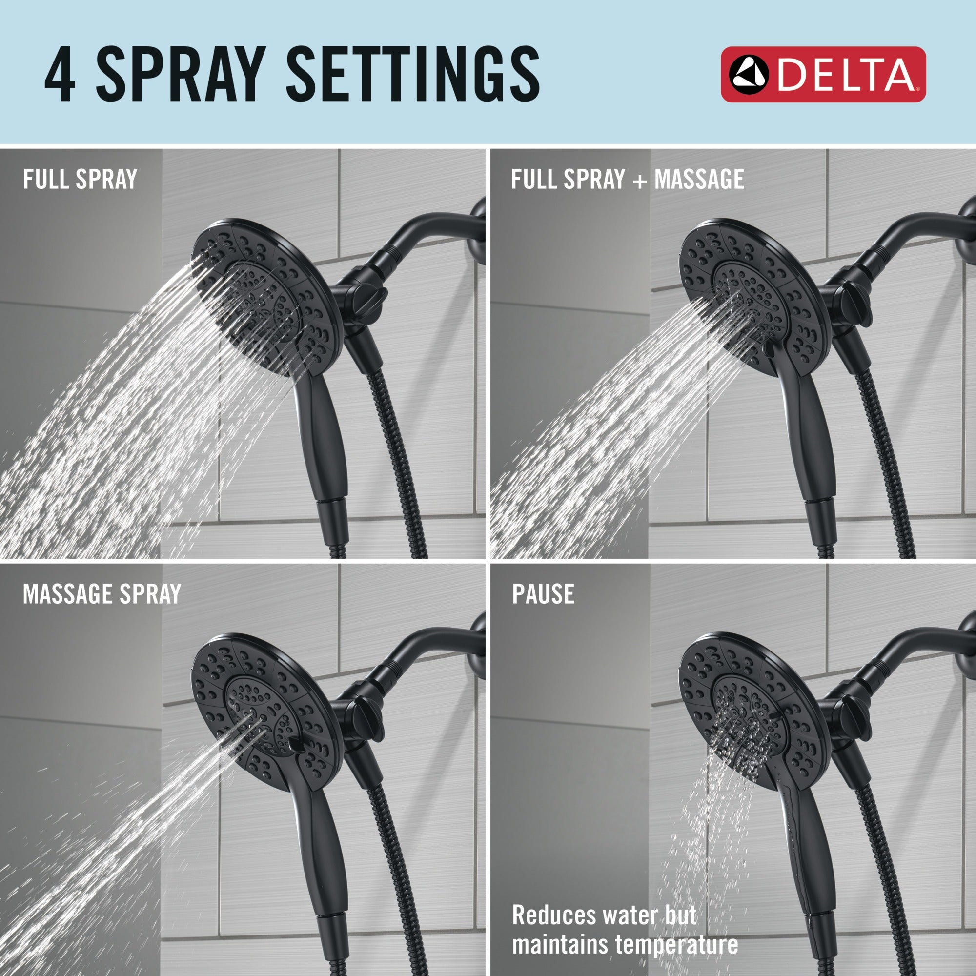 Delta Albion™ Monitor® 14 Series Tub and Shower Trim Only with In2ition® Hand Shower