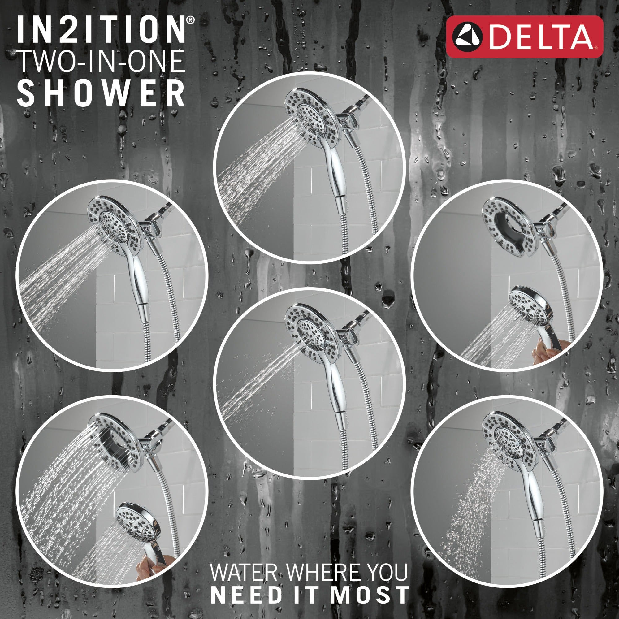 Delta Albion™ Monitor® 14 Series Tub and Shower Trim Only with In2ition® Hand Shower