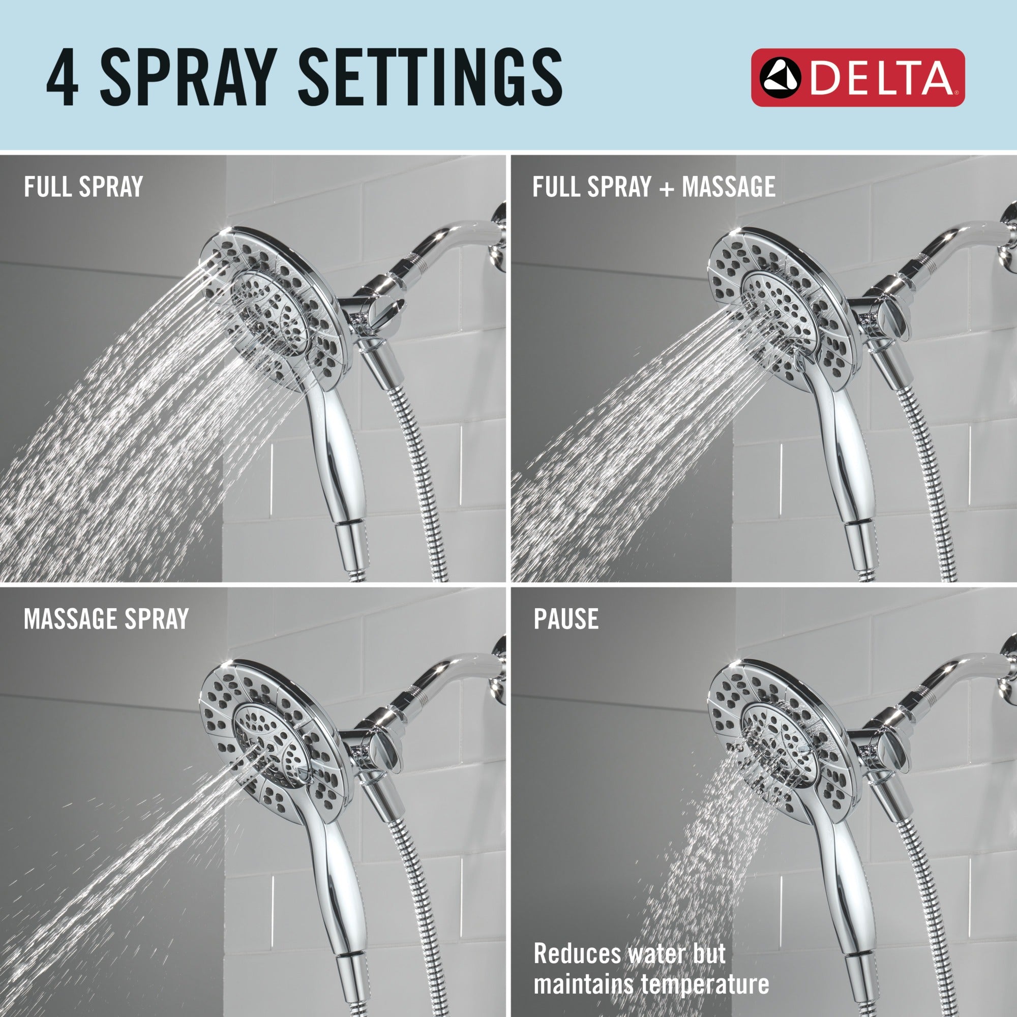 Delta Albion™ Monitor® 14 Series Tub and Shower Trim Only with In2ition® Hand Shower