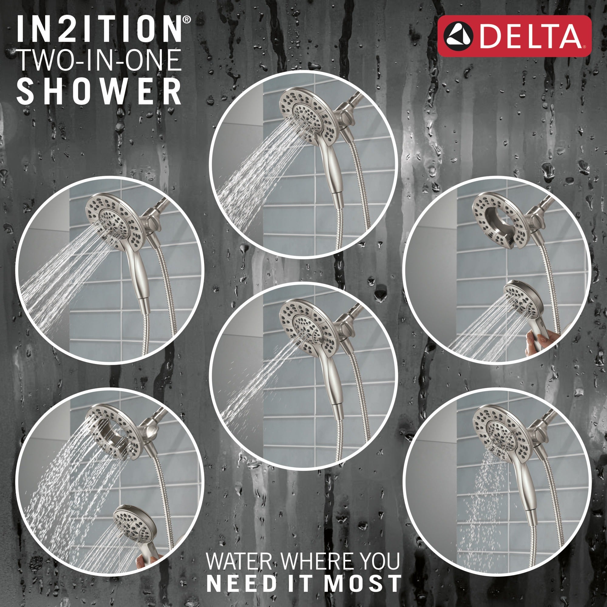 Delta Albion™ Monitor® 14 Series Tub and Shower Trim Only with In2ition® Hand Shower