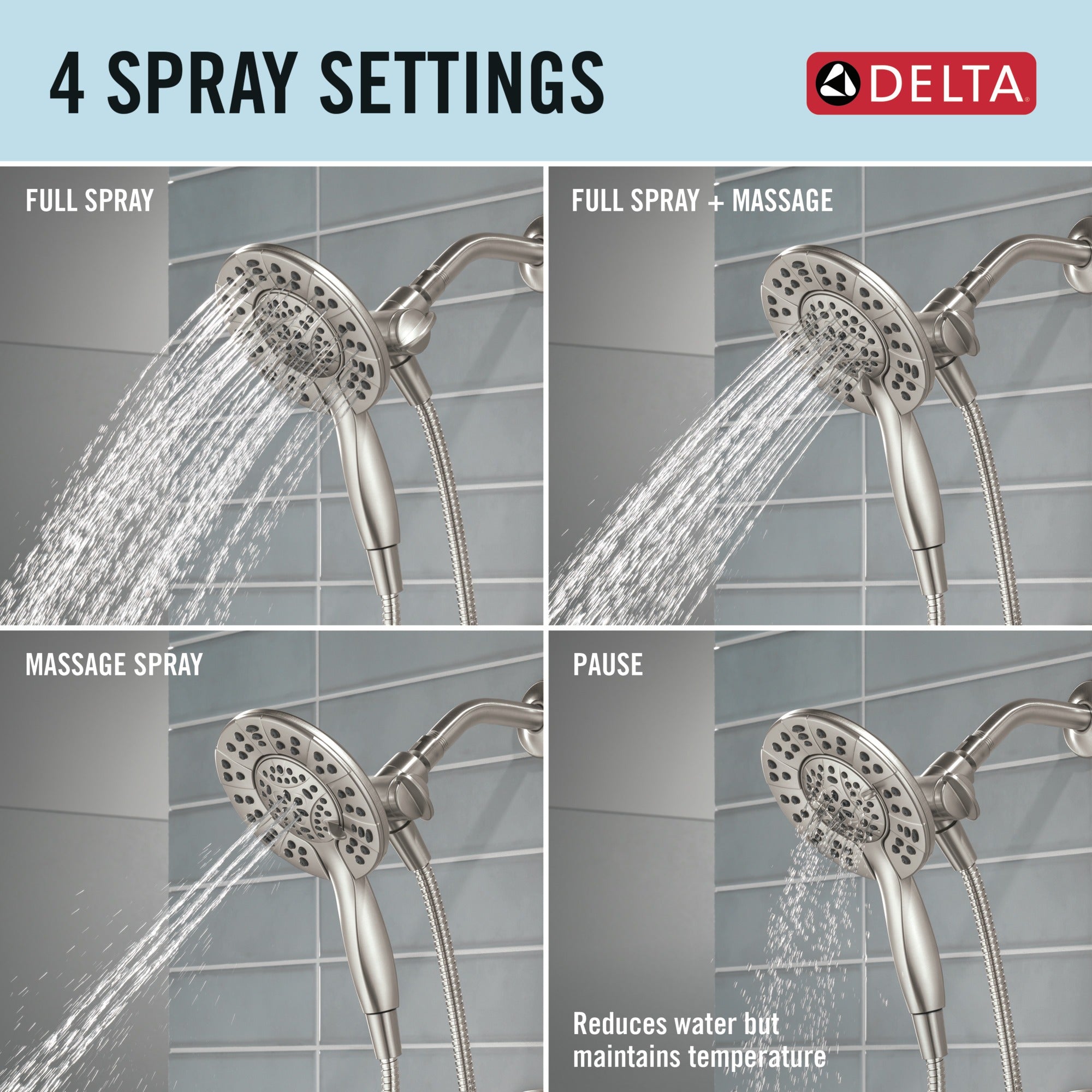 Delta Albion™ Monitor® 14 Series Tub and Shower Trim Only with In2ition® Hand Shower