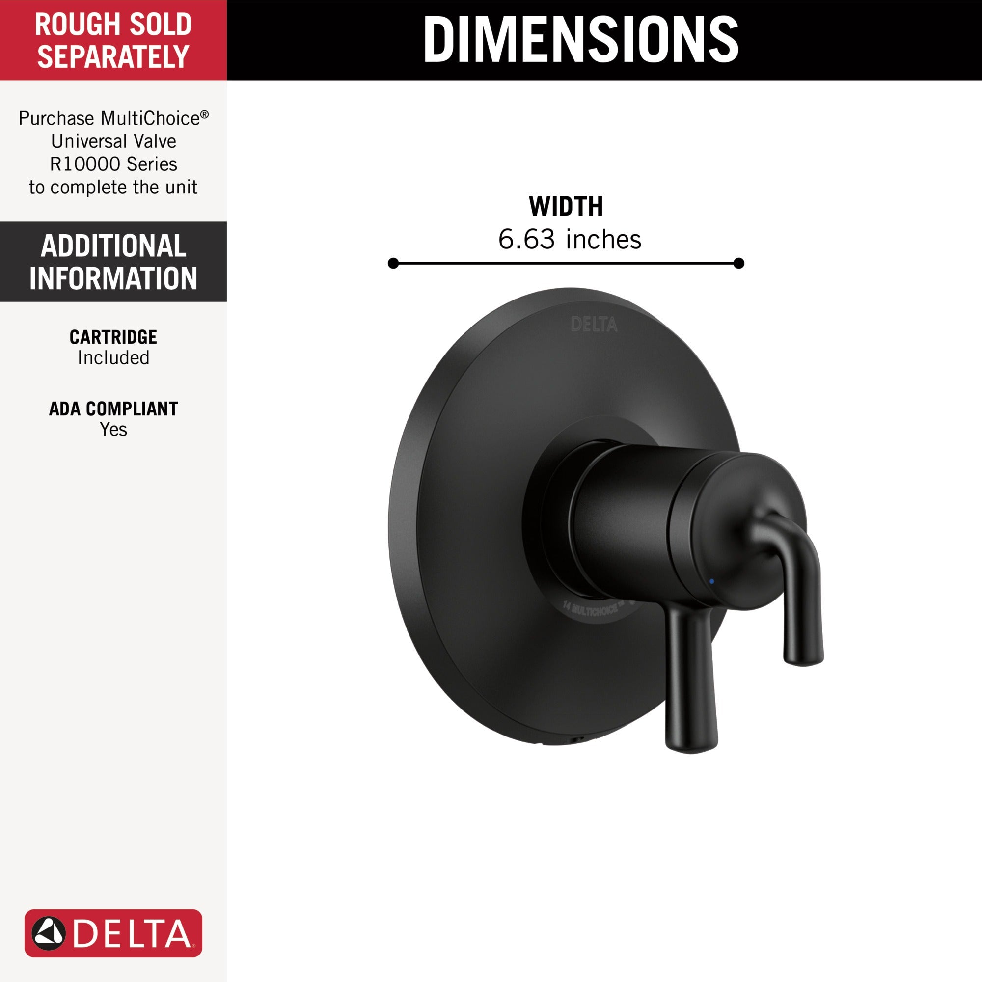 Delta Kayra® Monitor 17 Series Valve Trim Only