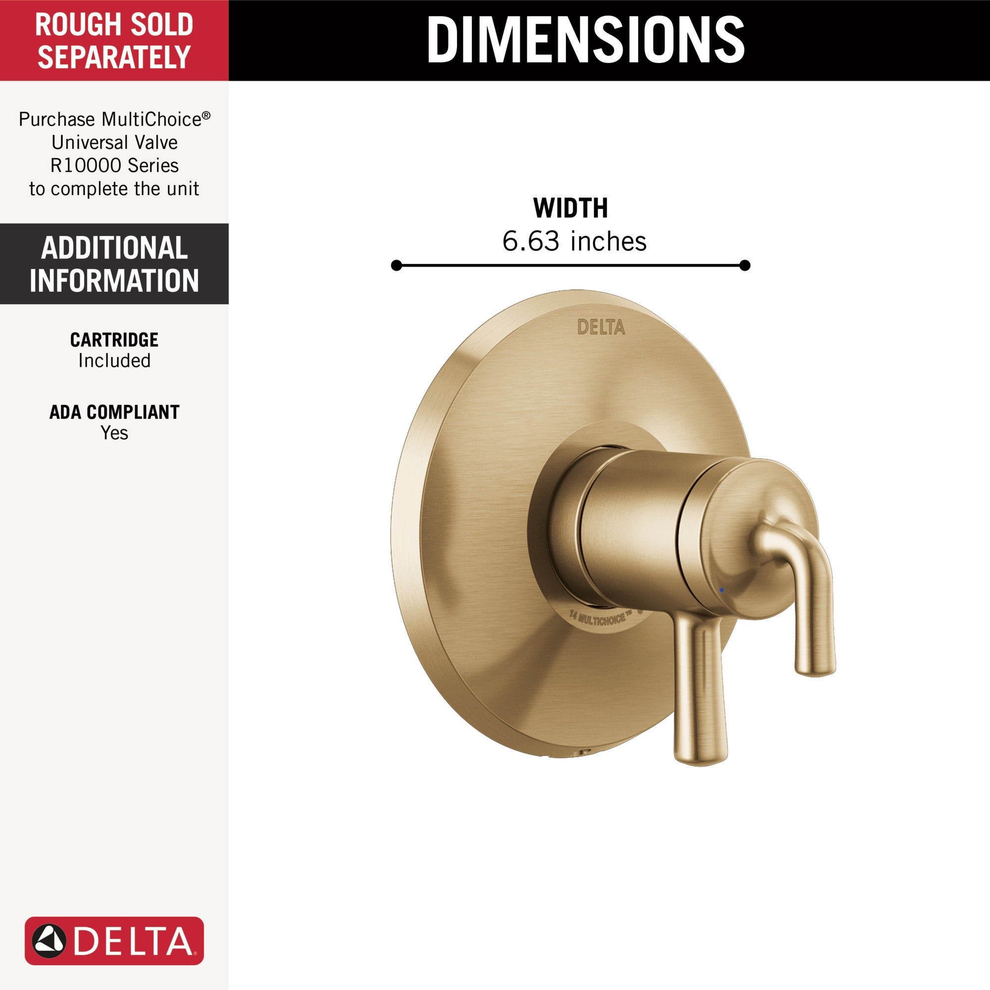 Delta Kayra® Monitor 17 Series Valve Trim Only