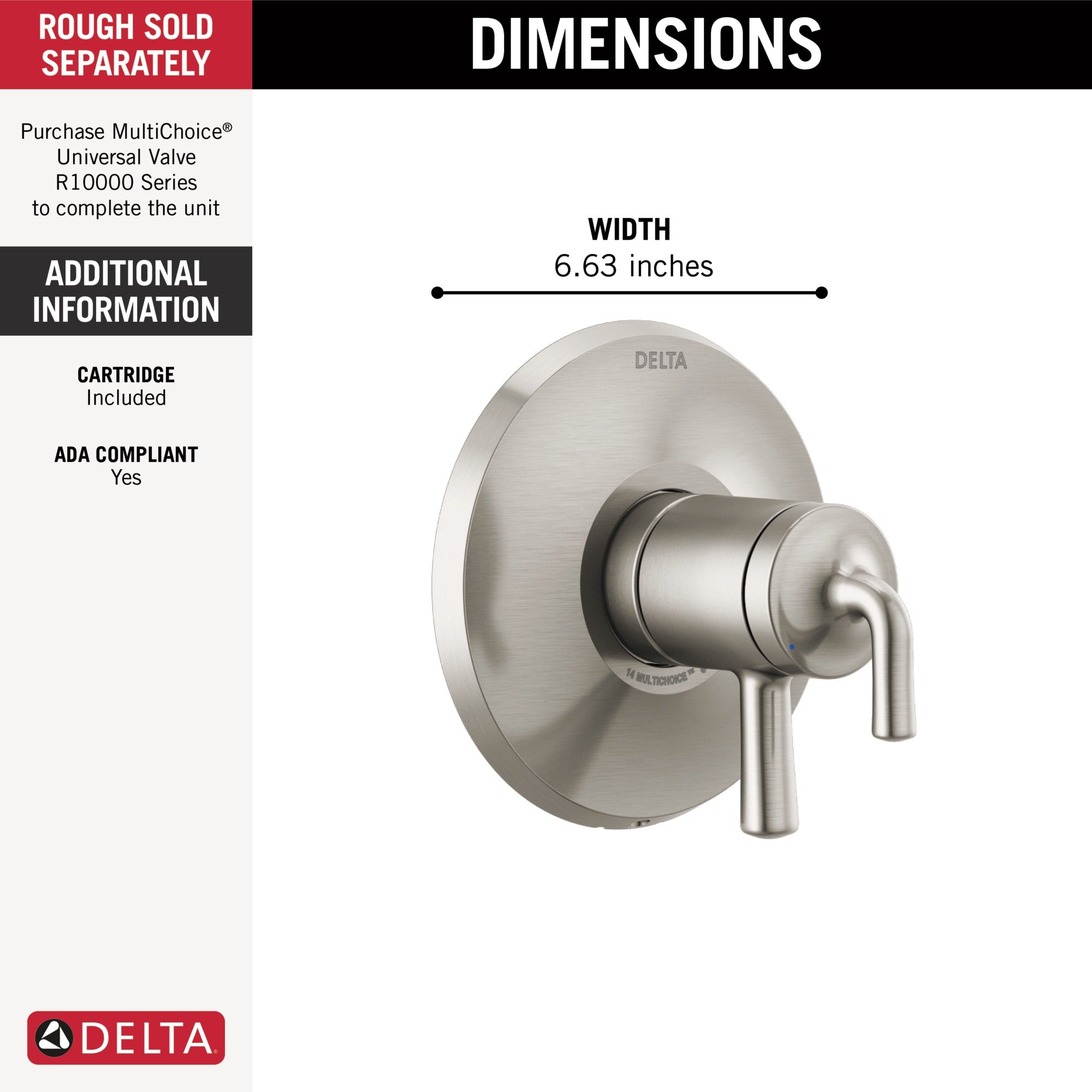 Delta Kayra® Monitor 17 Series Valve Trim Only