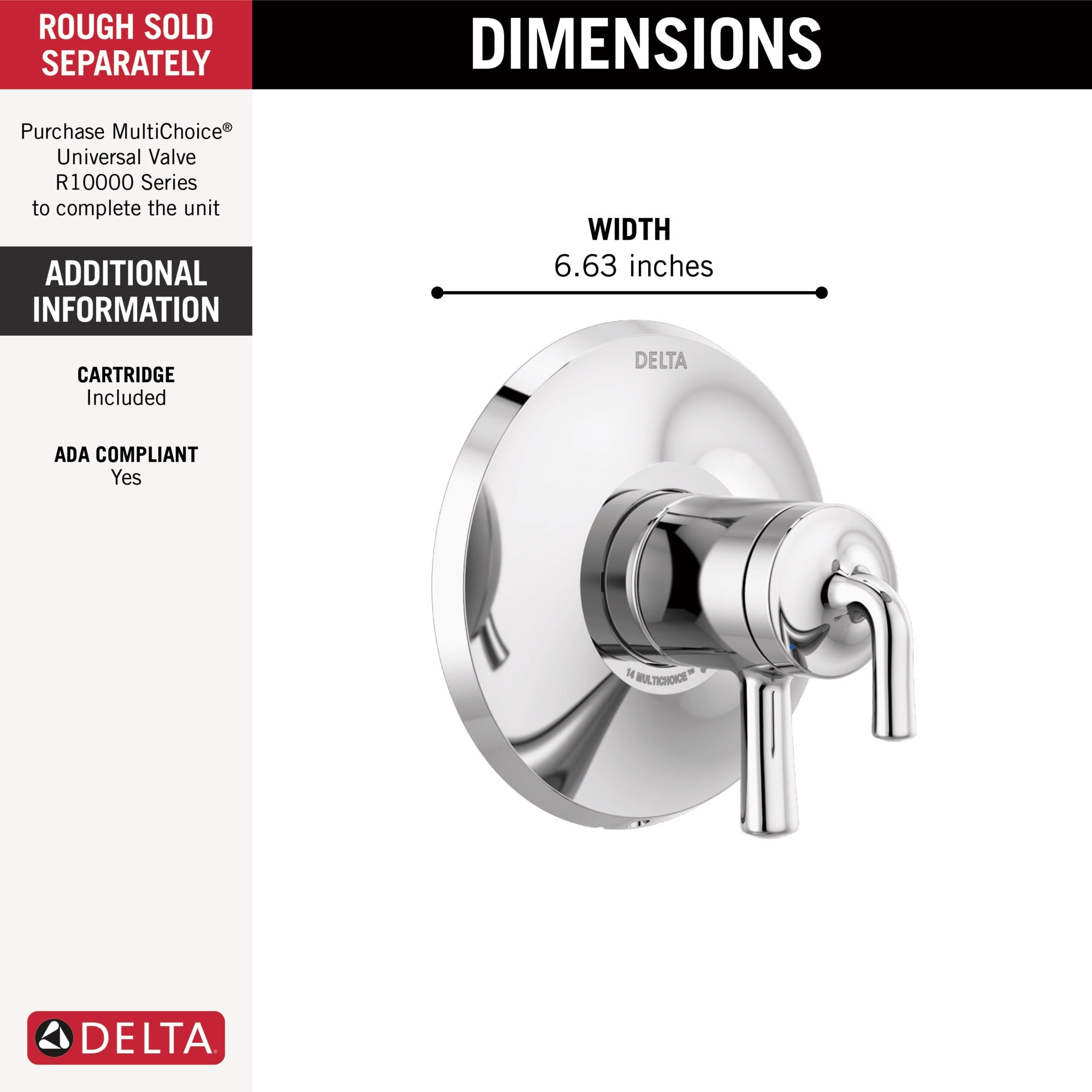 Delta Kayra® Monitor 17 Series Valve Trim Only