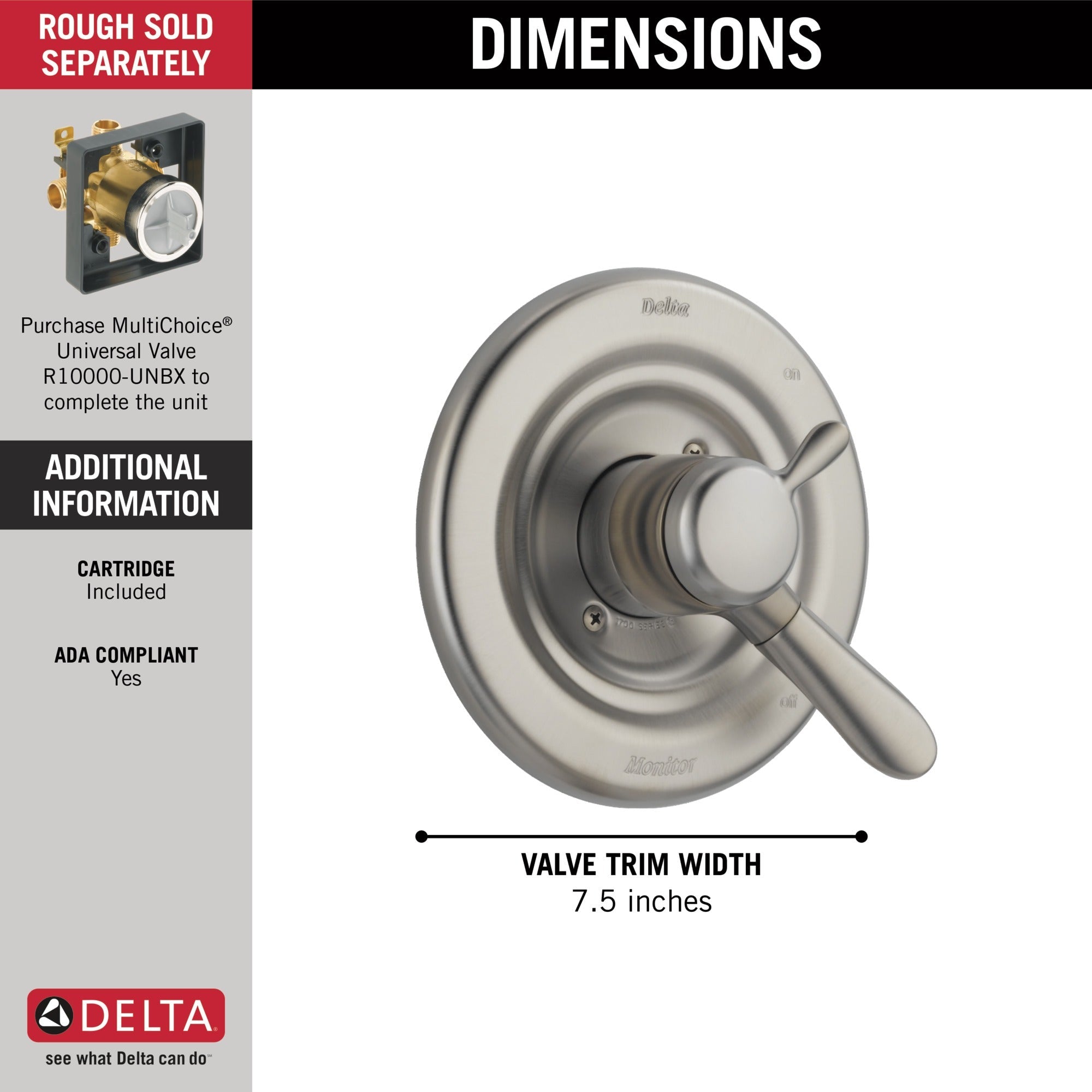 Delta Lahara® Monitor® 17 Series Valve Only Trim