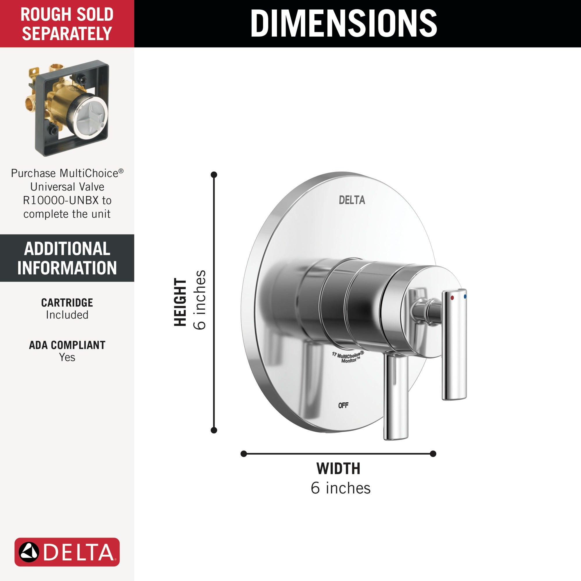 Delta Altado™ Monitor 17 Series Valve Only Trim