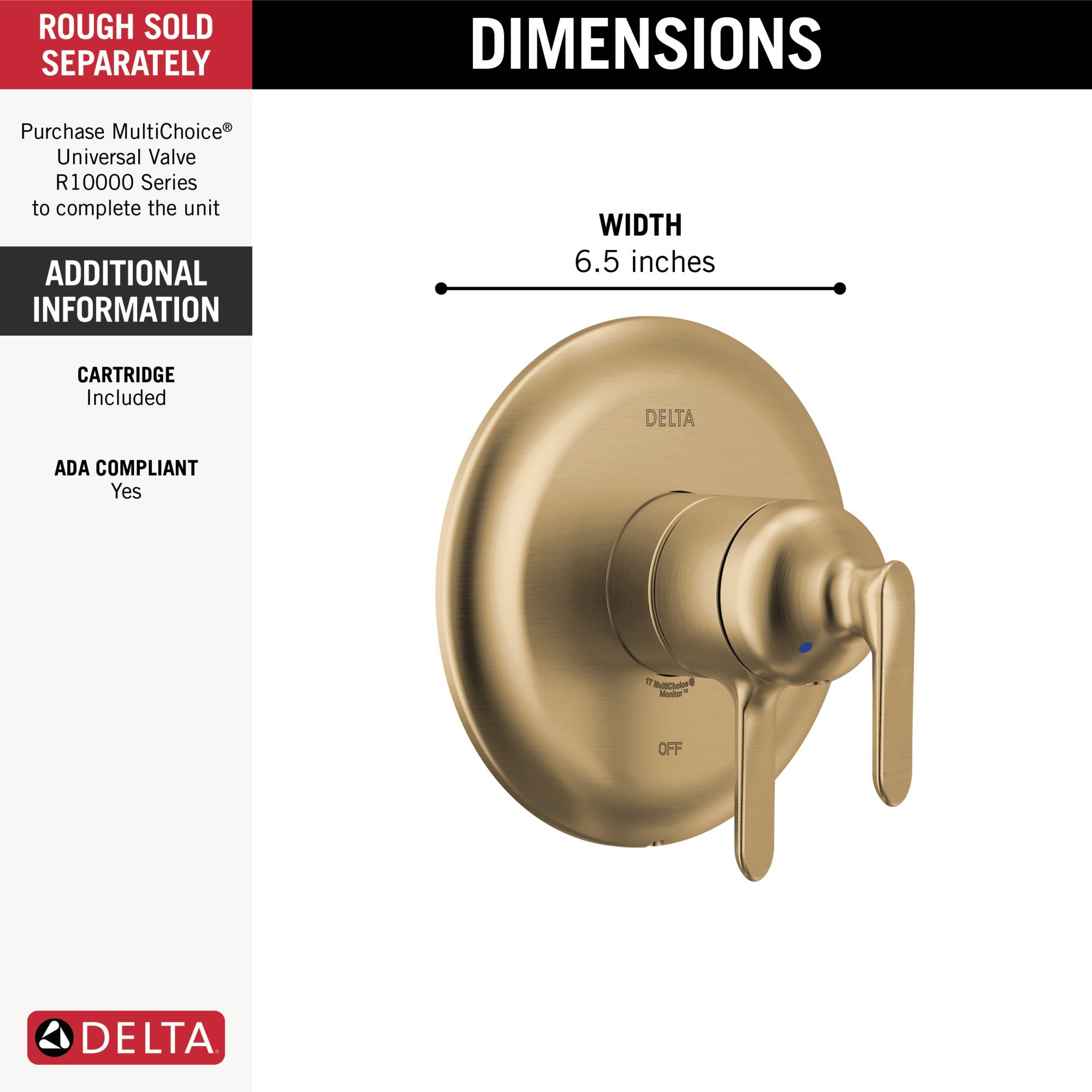 Delta Bonacci™ 17 Series Valve Only Trim