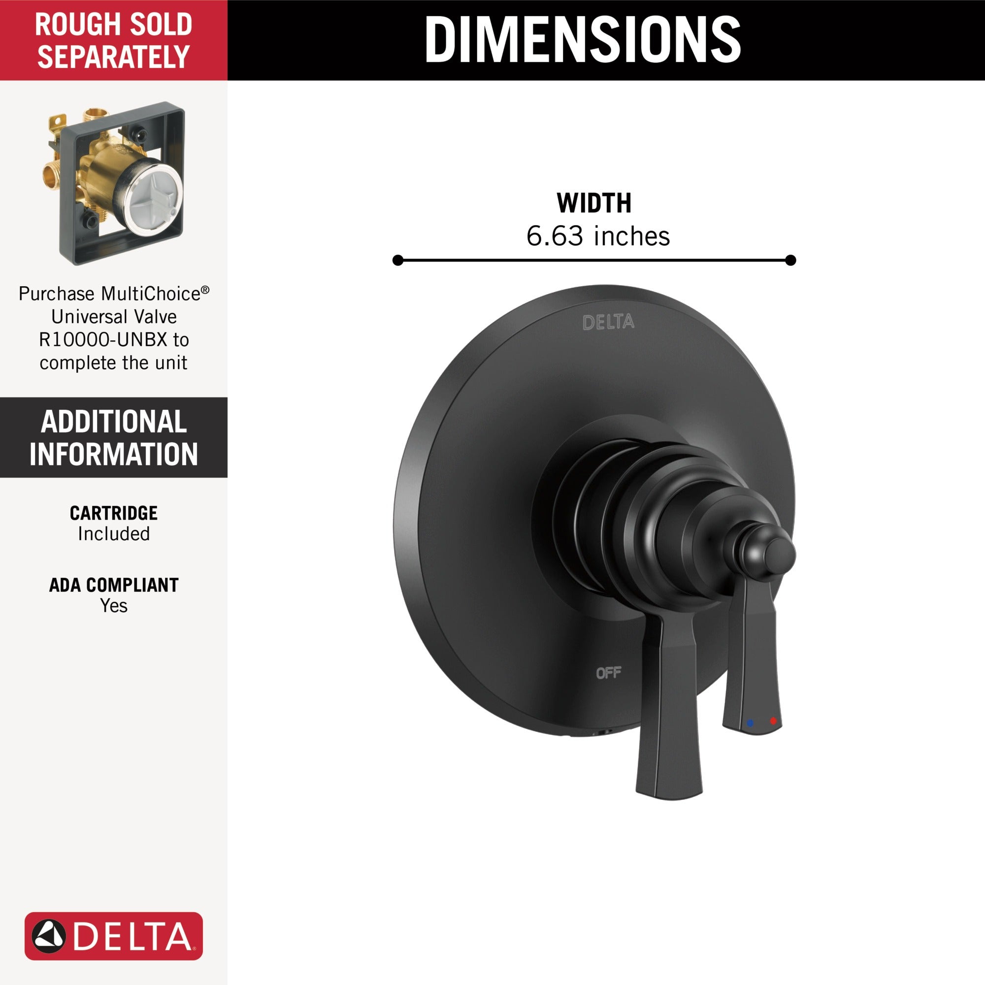 Delta Dorval™ Monitor 17 Series Valve Trim Only