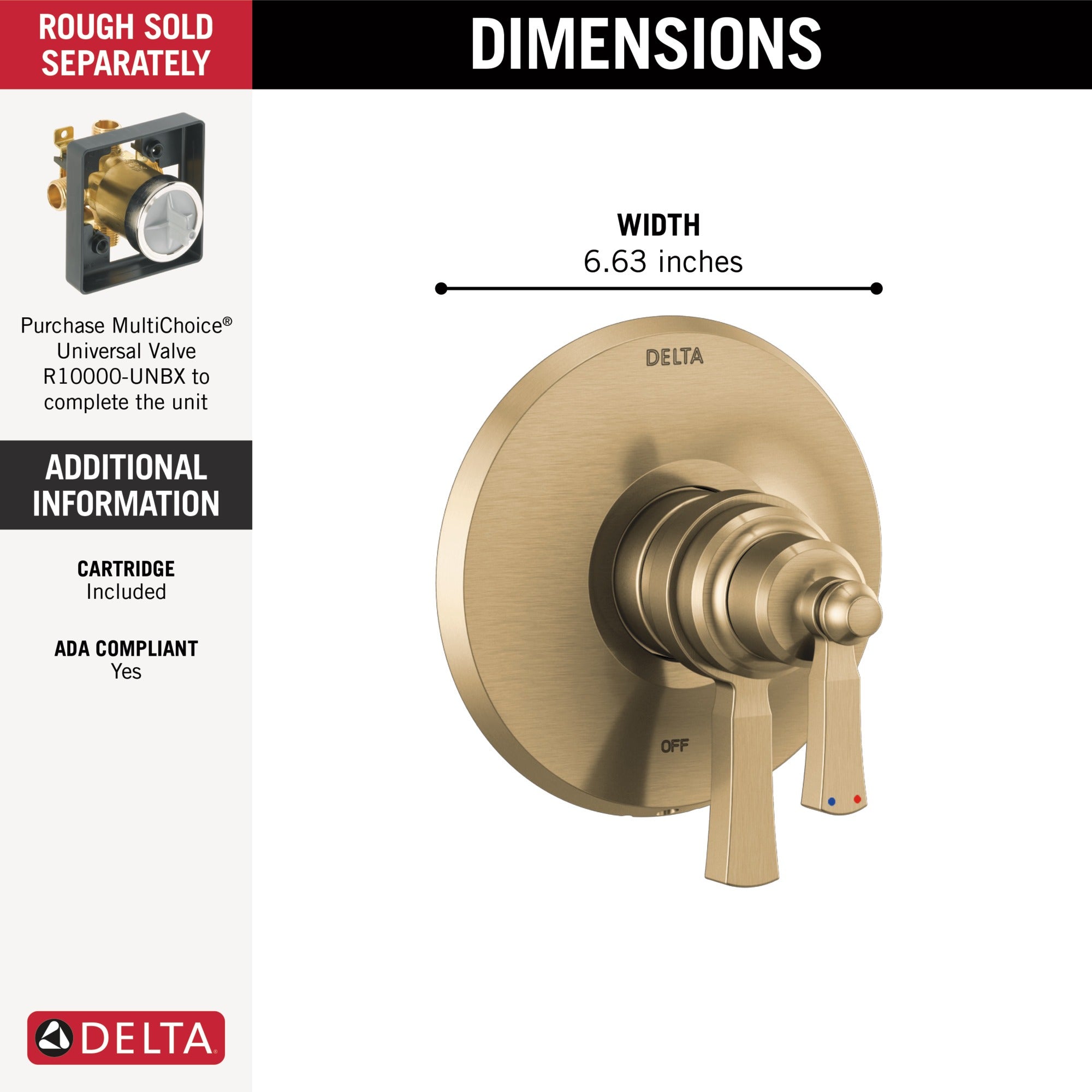 Delta Dorval™ Monitor 17 Series Valve Trim Only