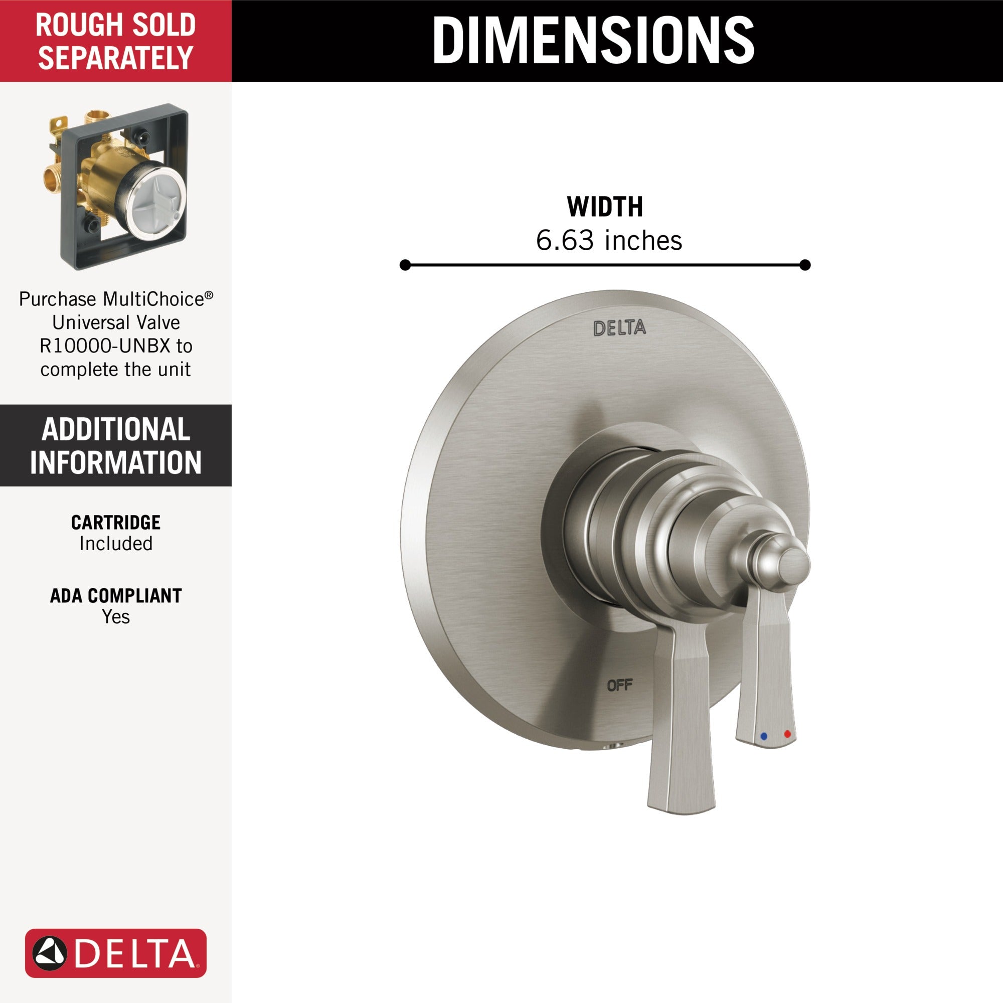 Delta Dorval™ Monitor 17 Series Valve Trim Only