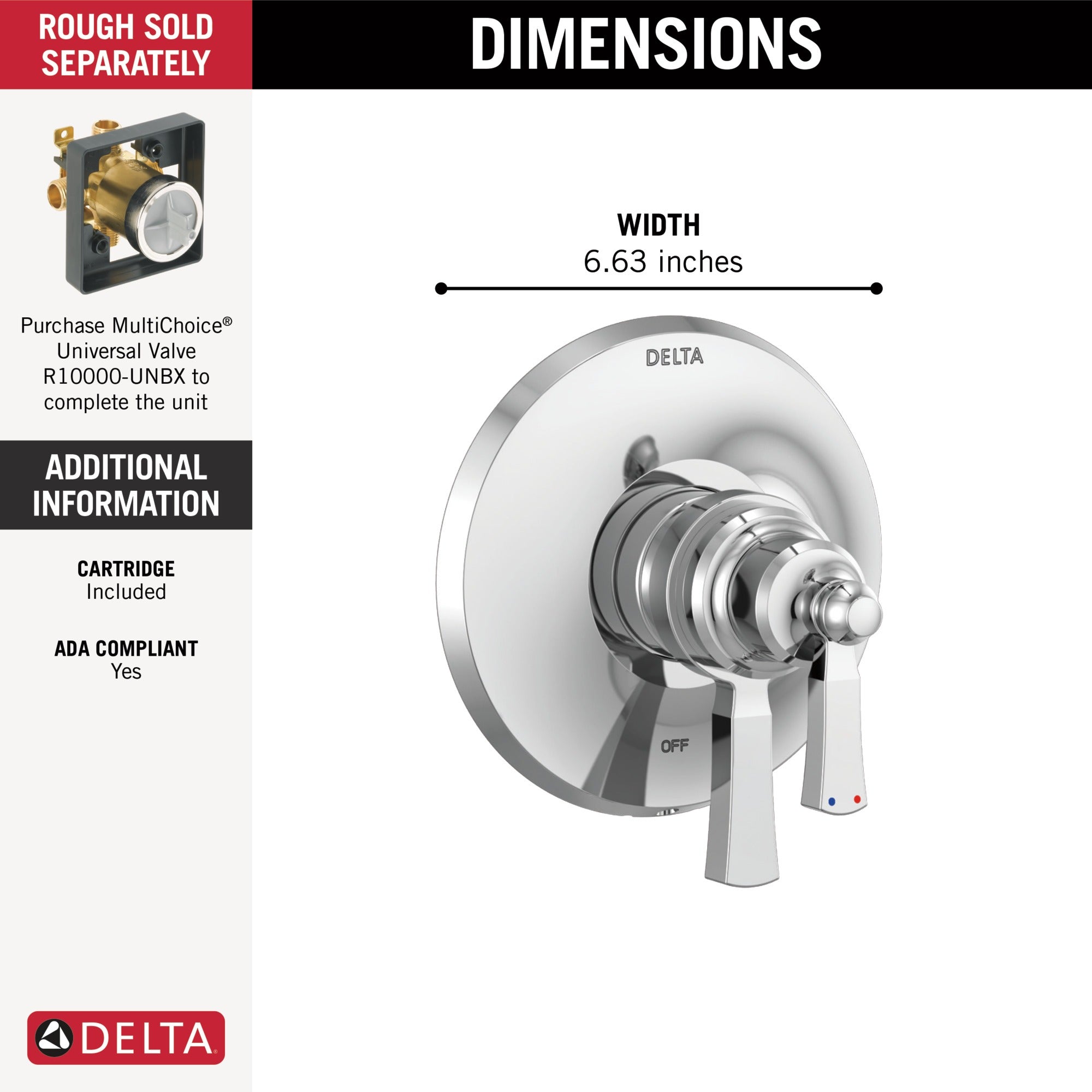 Delta Dorval™ Monitor 17 Series Valve Trim Only