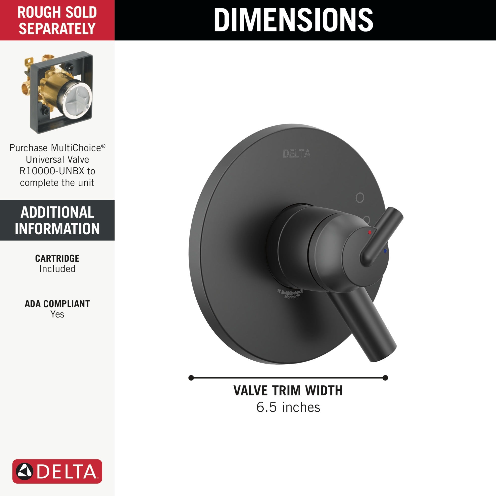 Delta Trinsic® Monitor® 17 Series Valve Only Trim