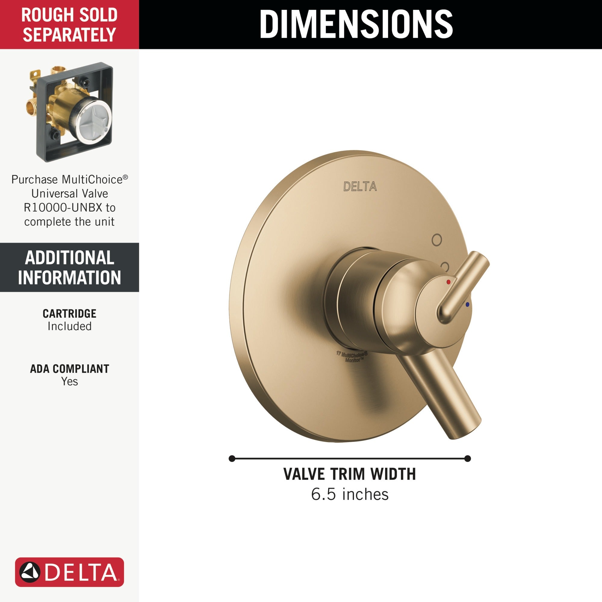 Delta Trinsic® Monitor® 17 Series Valve Only Trim