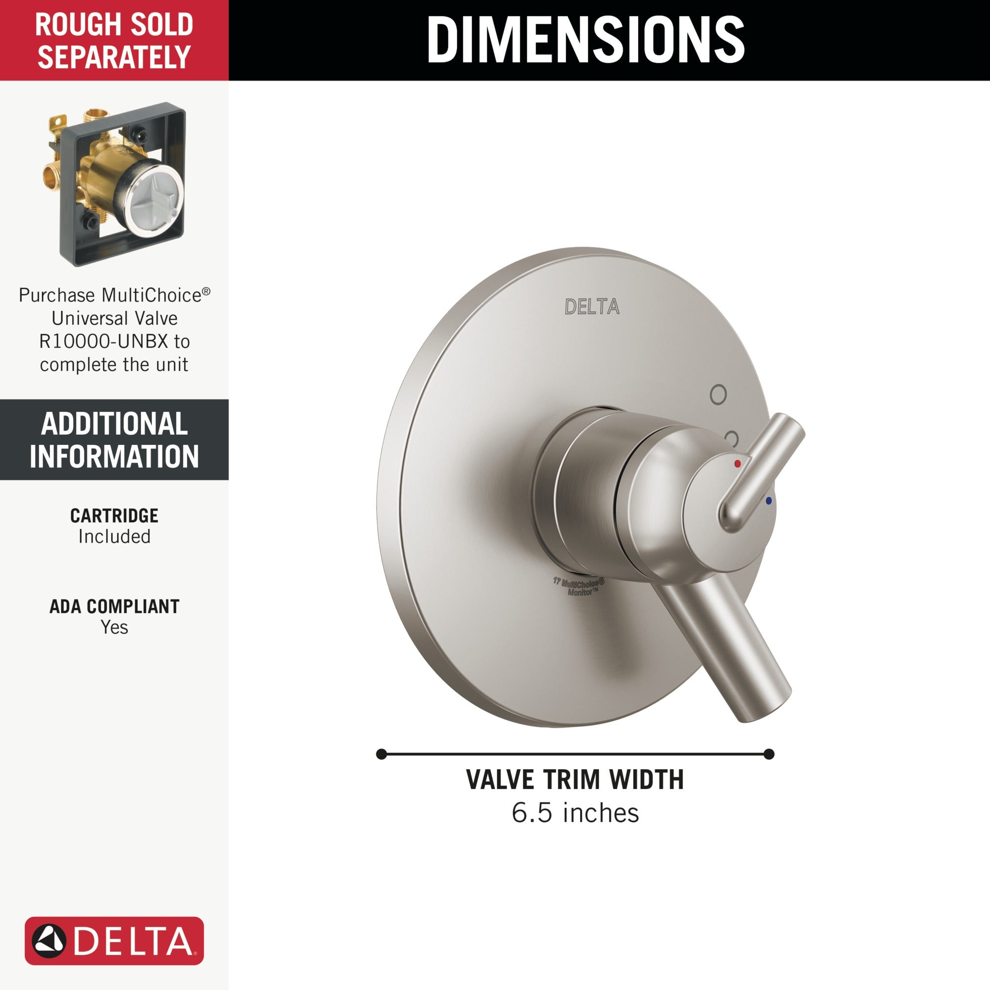 Delta Trinsic® Monitor® 17 Series Valve Only Trim