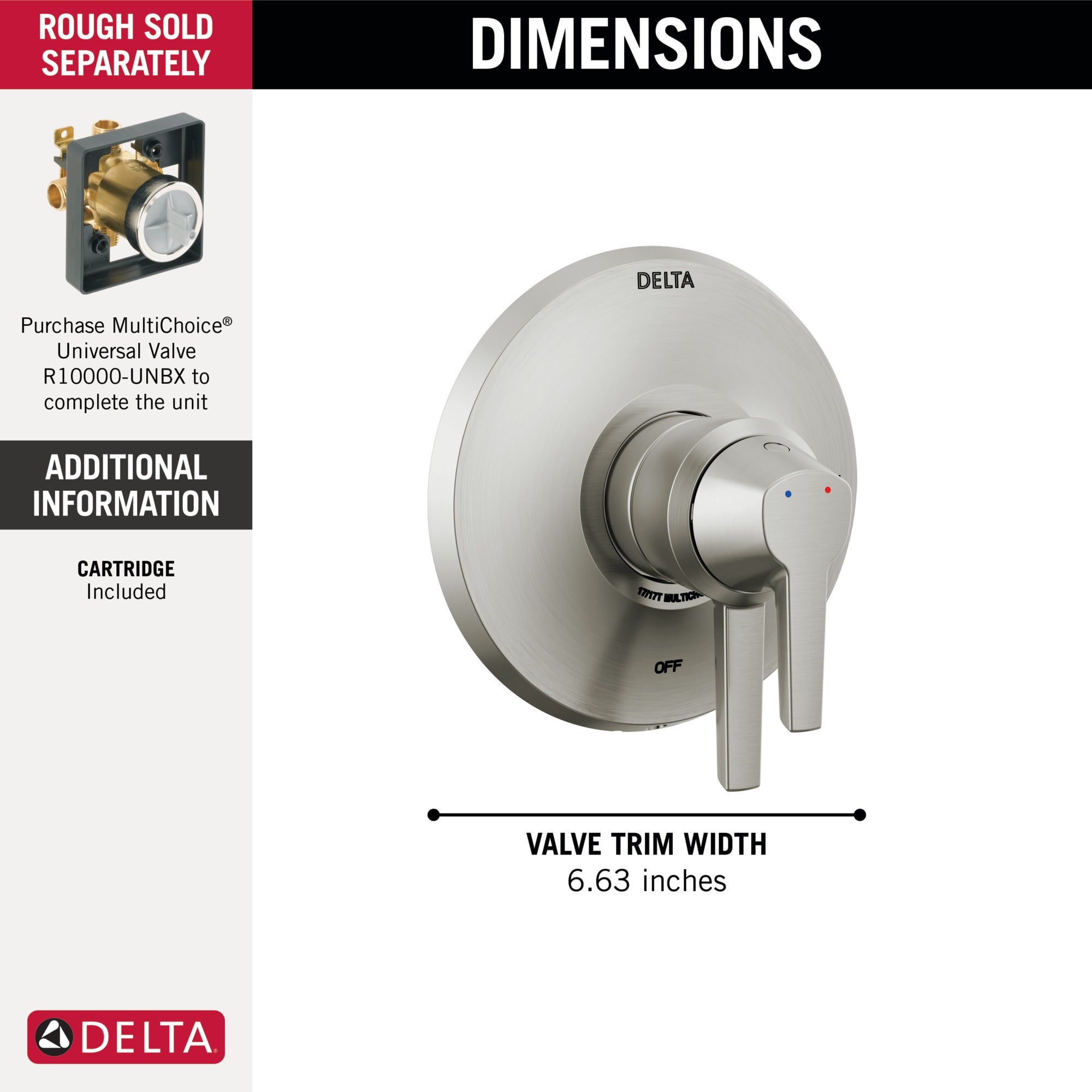 Delta Galeon™ 17 Series Valve Only Trim