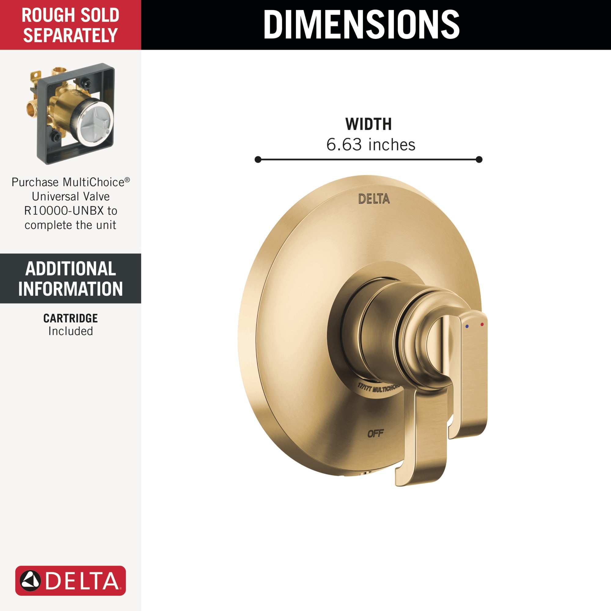 Delta Tetra™ 17 Series Valve Only Trim