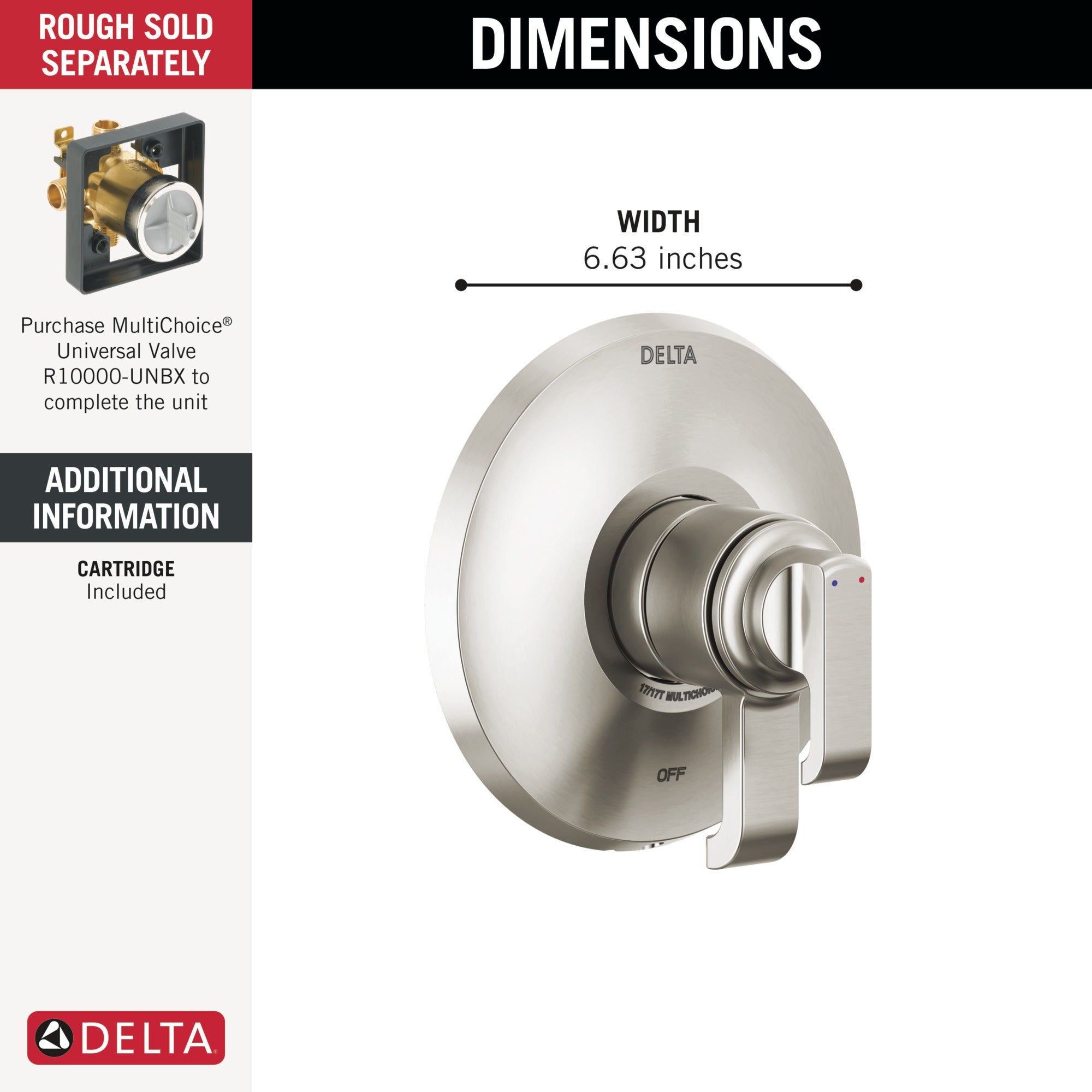 Delta Tetra™ 17 Series Valve Only Trim
