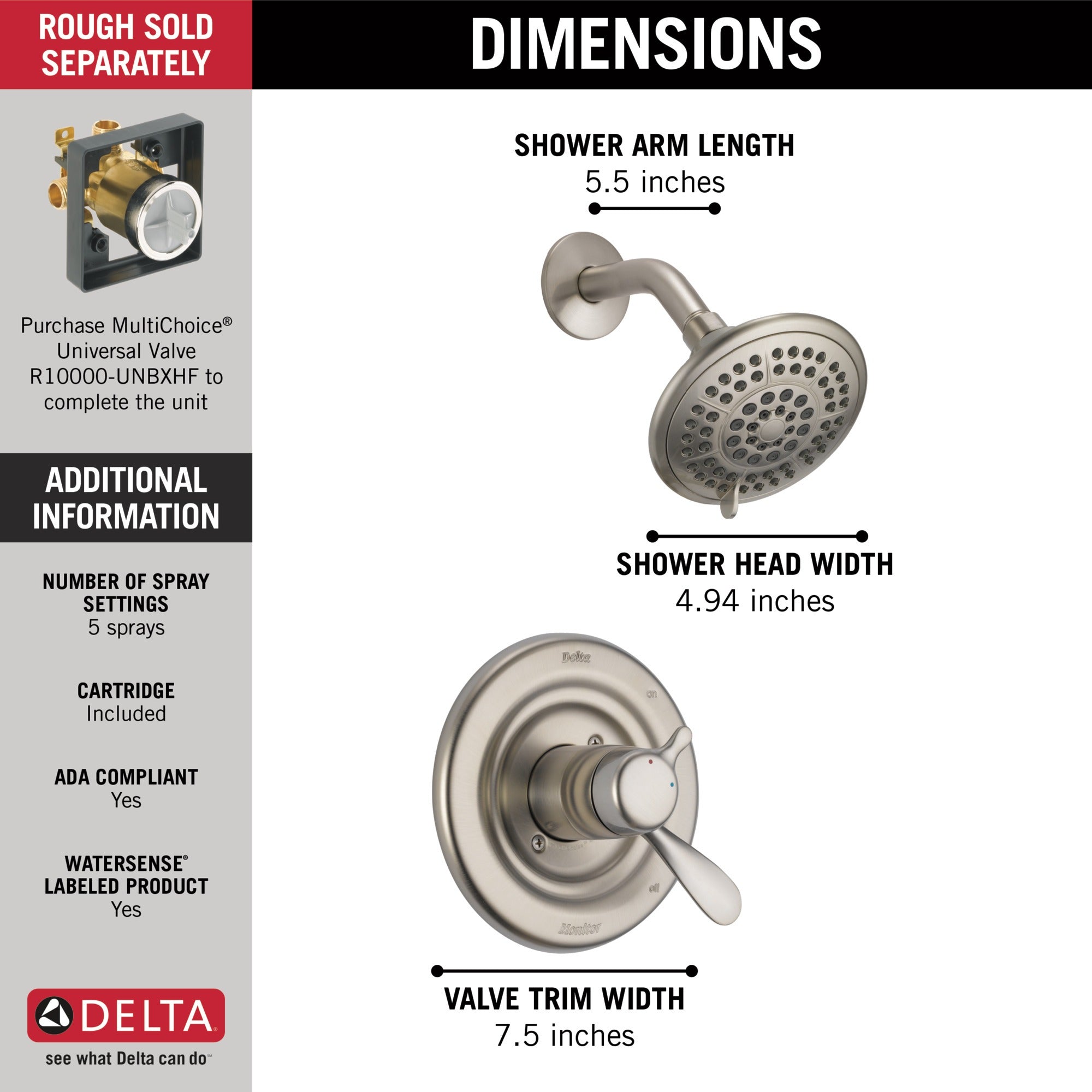 Delta Classic Monitor® 17 Series Shower Trim