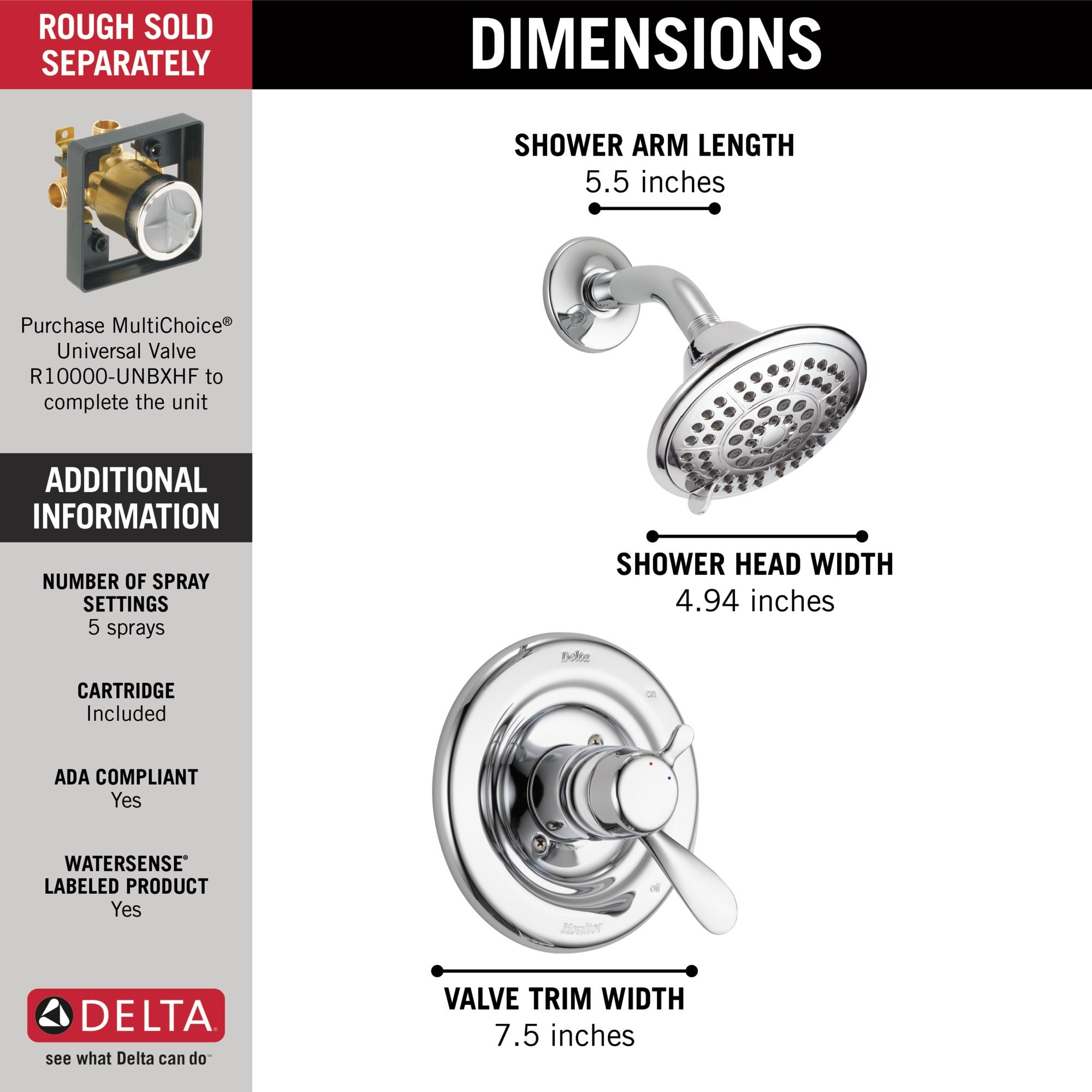 Delta Classic Monitor® 17 Series Shower Trim
