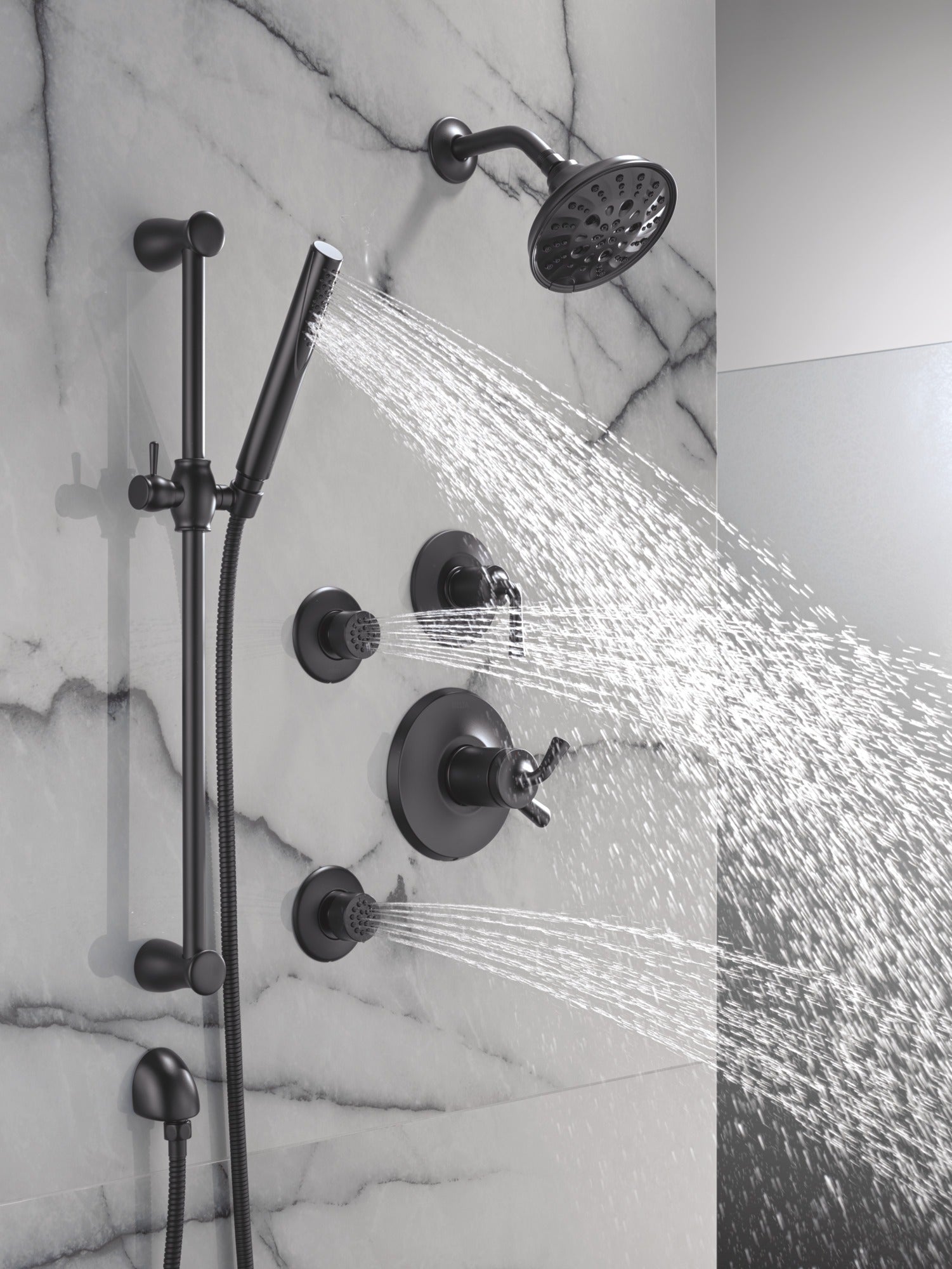 Delta Grail® Premium Single-Setting Slide Bar Hand Shower