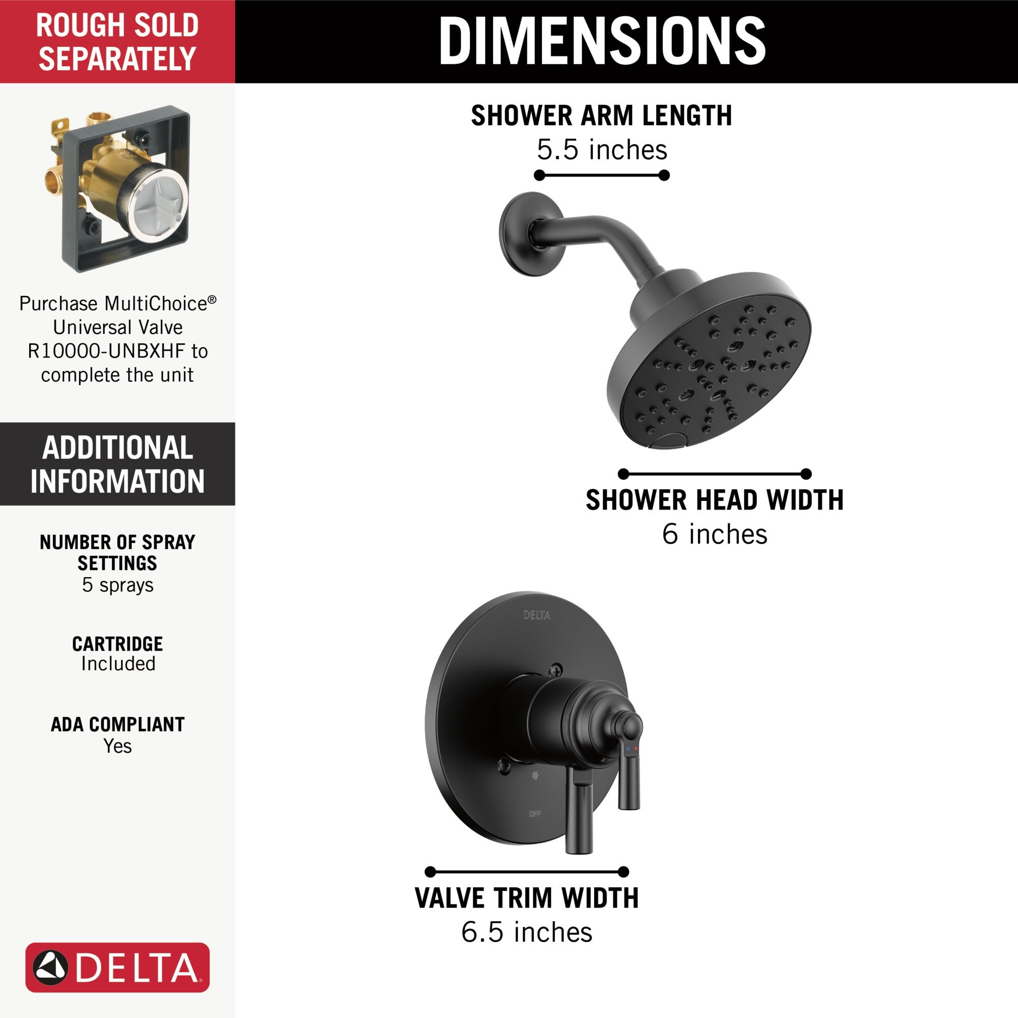Delta Saylor® Monitor® 17 Series Shower Trim