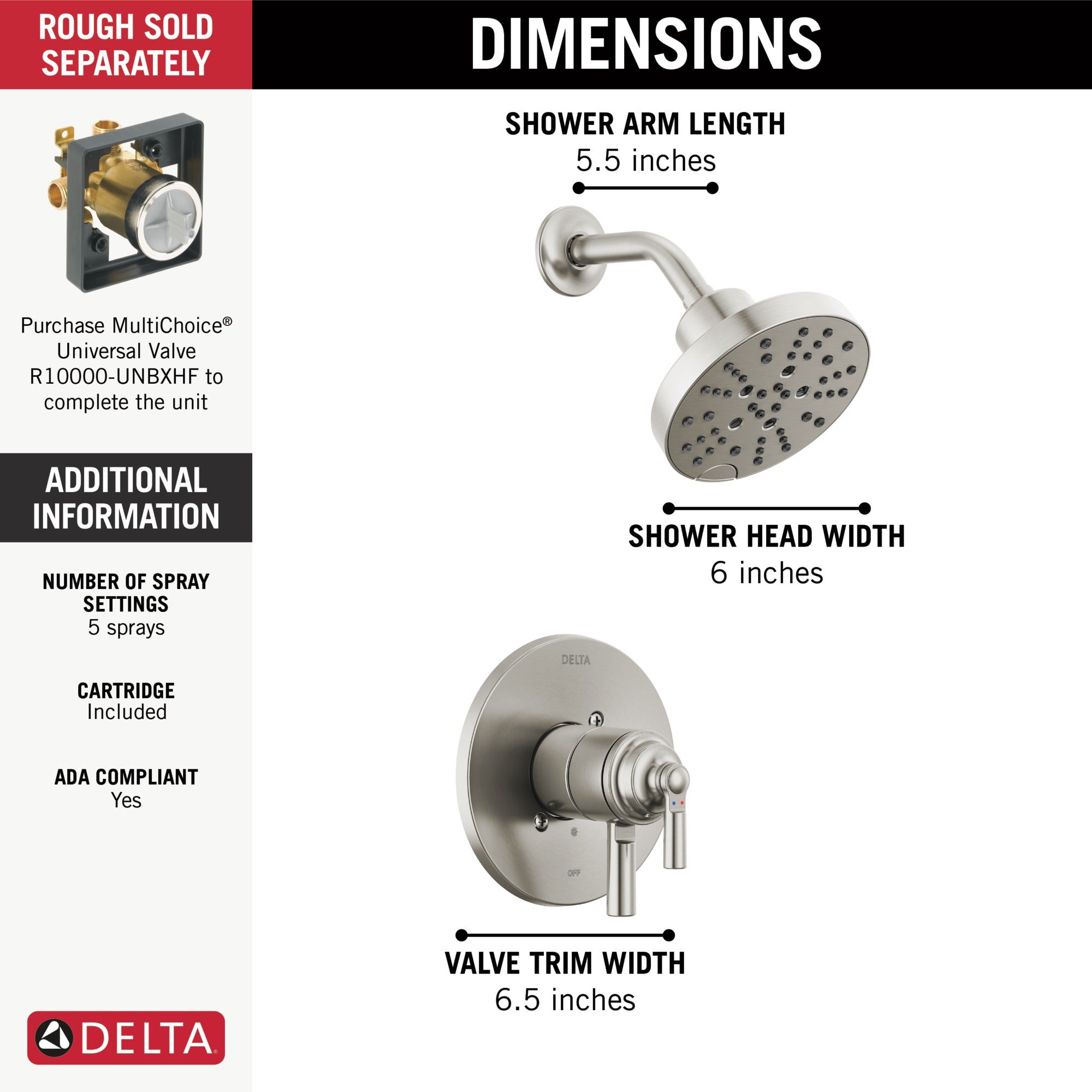 Delta Saylor® Monitor® 17 Series Shower Trim