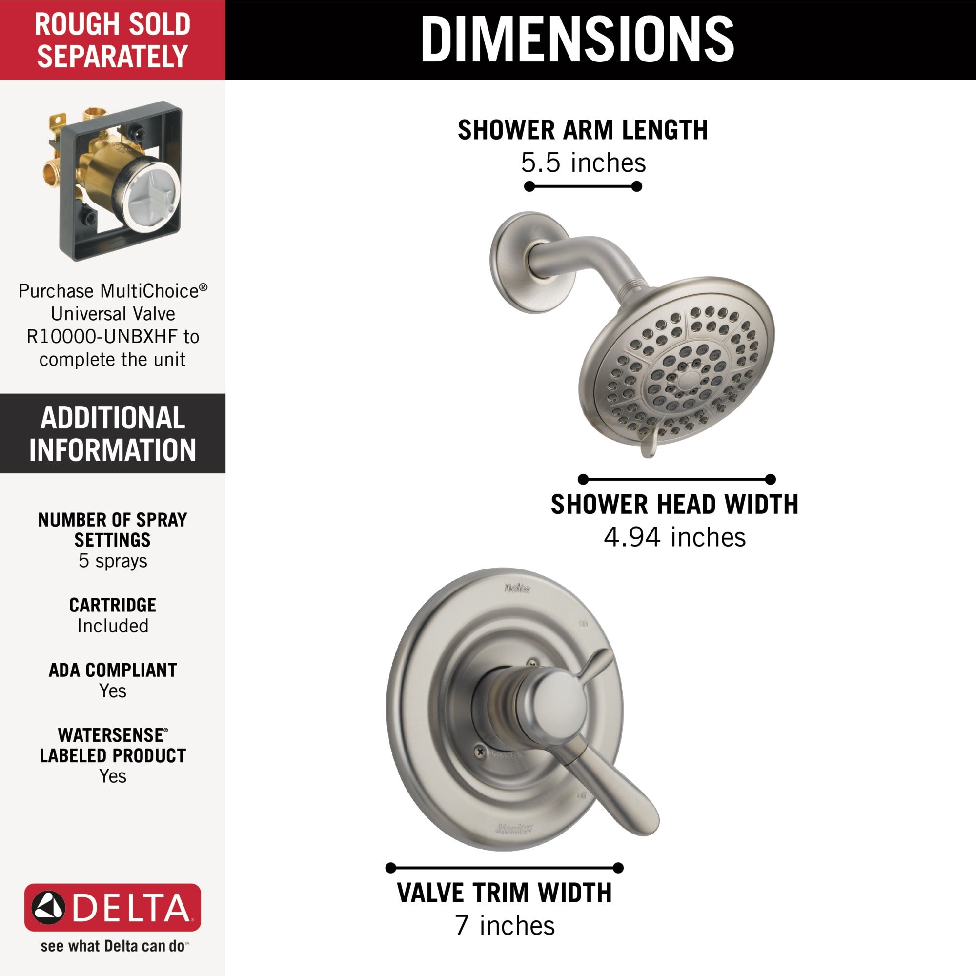Delta Lahara® Monitor® 17 Series Shower Trim