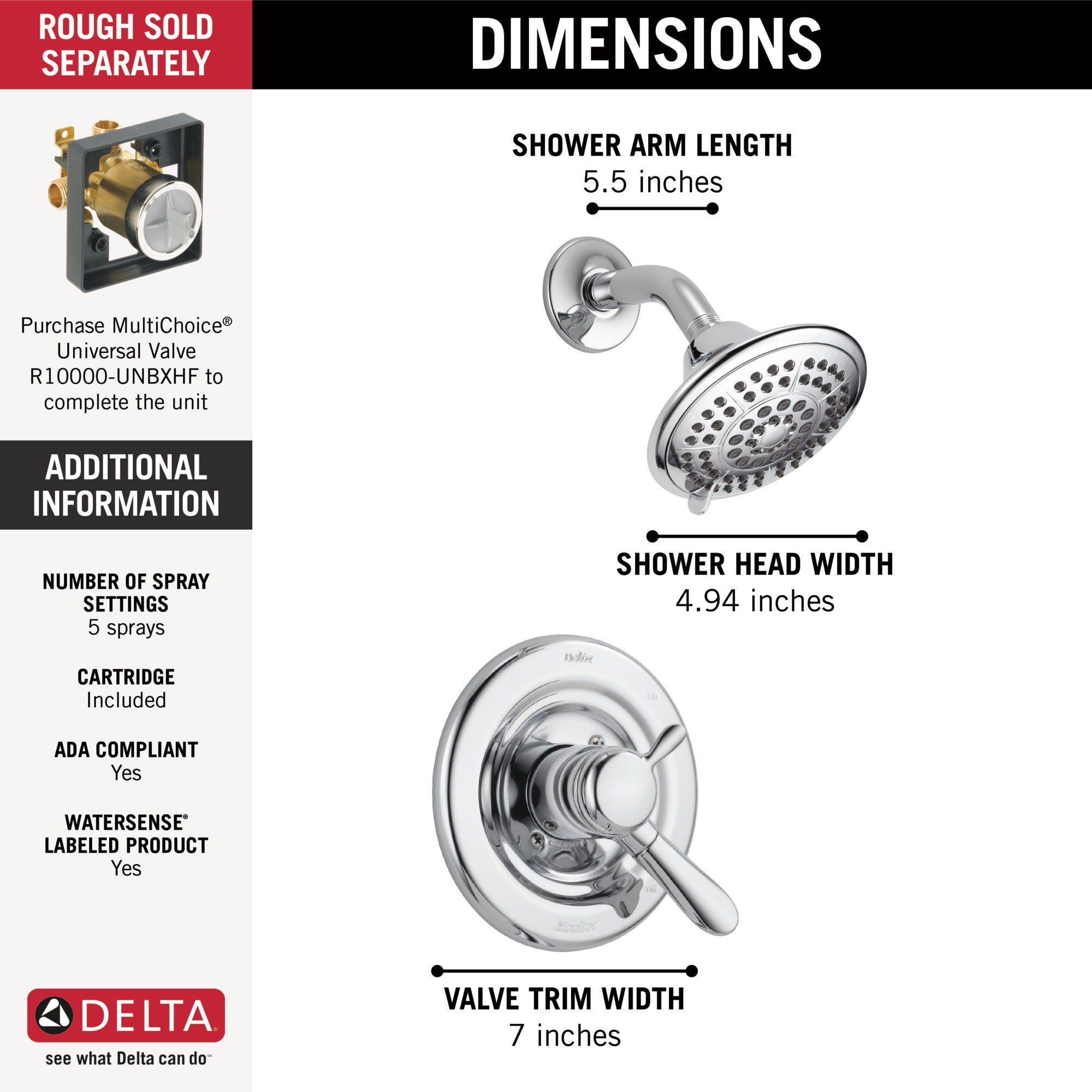 Delta Lahara® Monitor® 17 Series Shower Trim