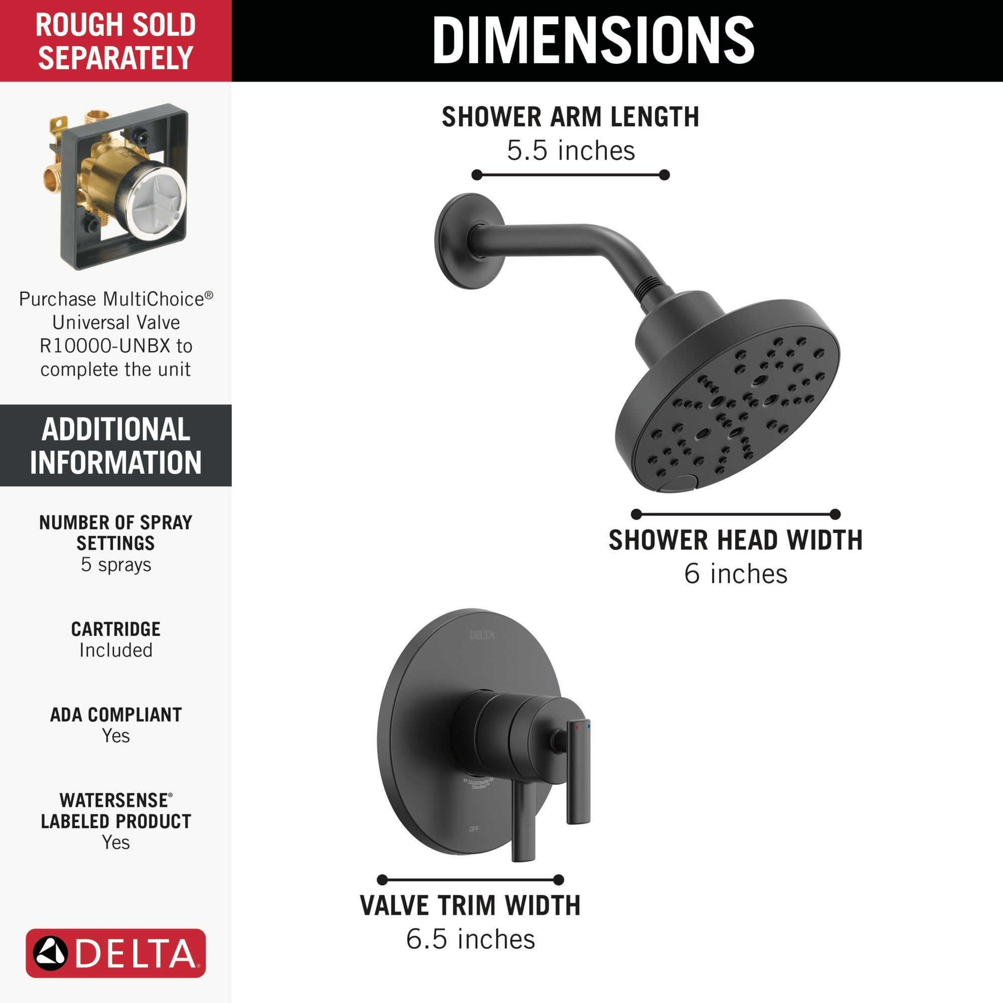 Delta Altado™ Monitor 17 Series Shower Trim