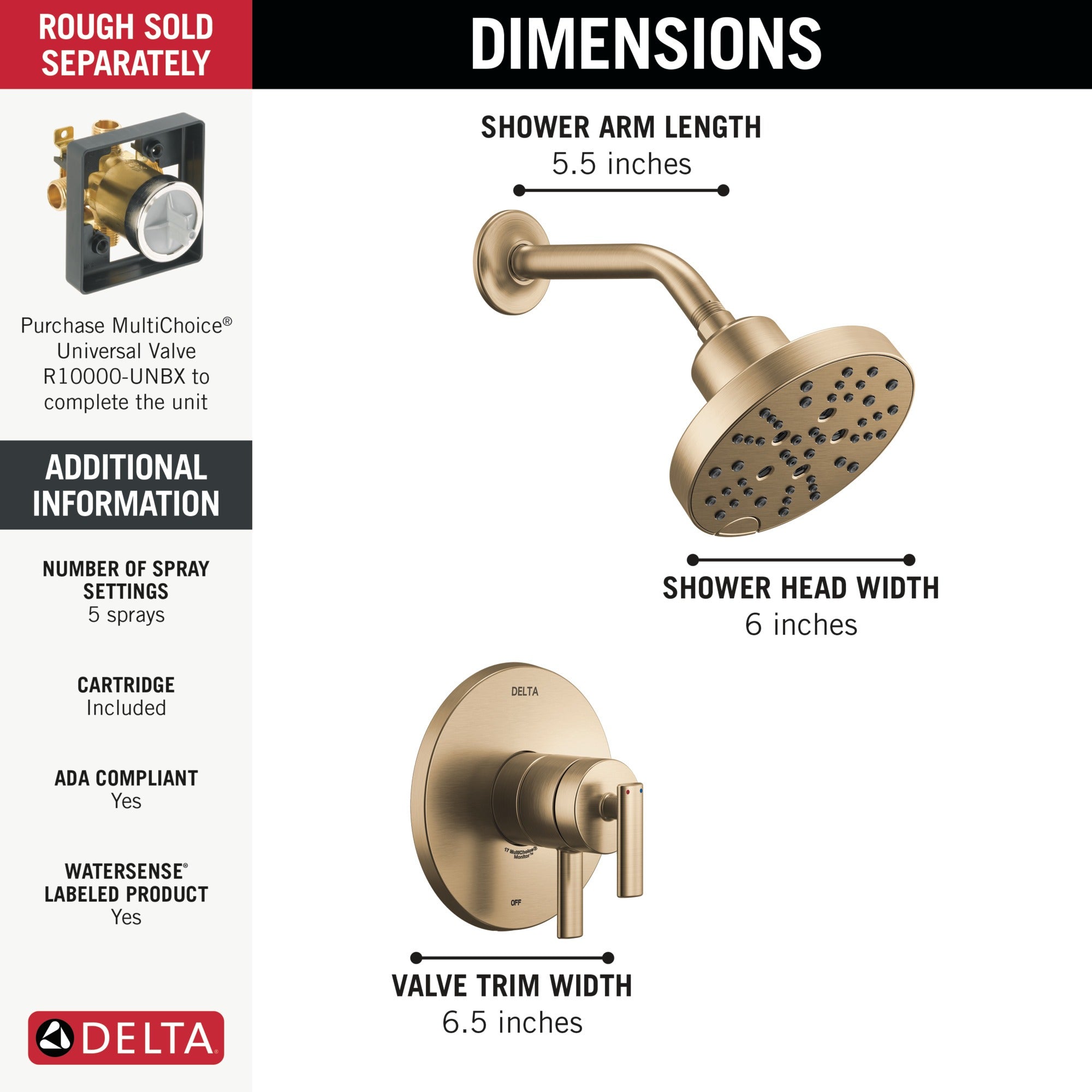 Delta Altado™ Monitor 17 Series Shower Trim