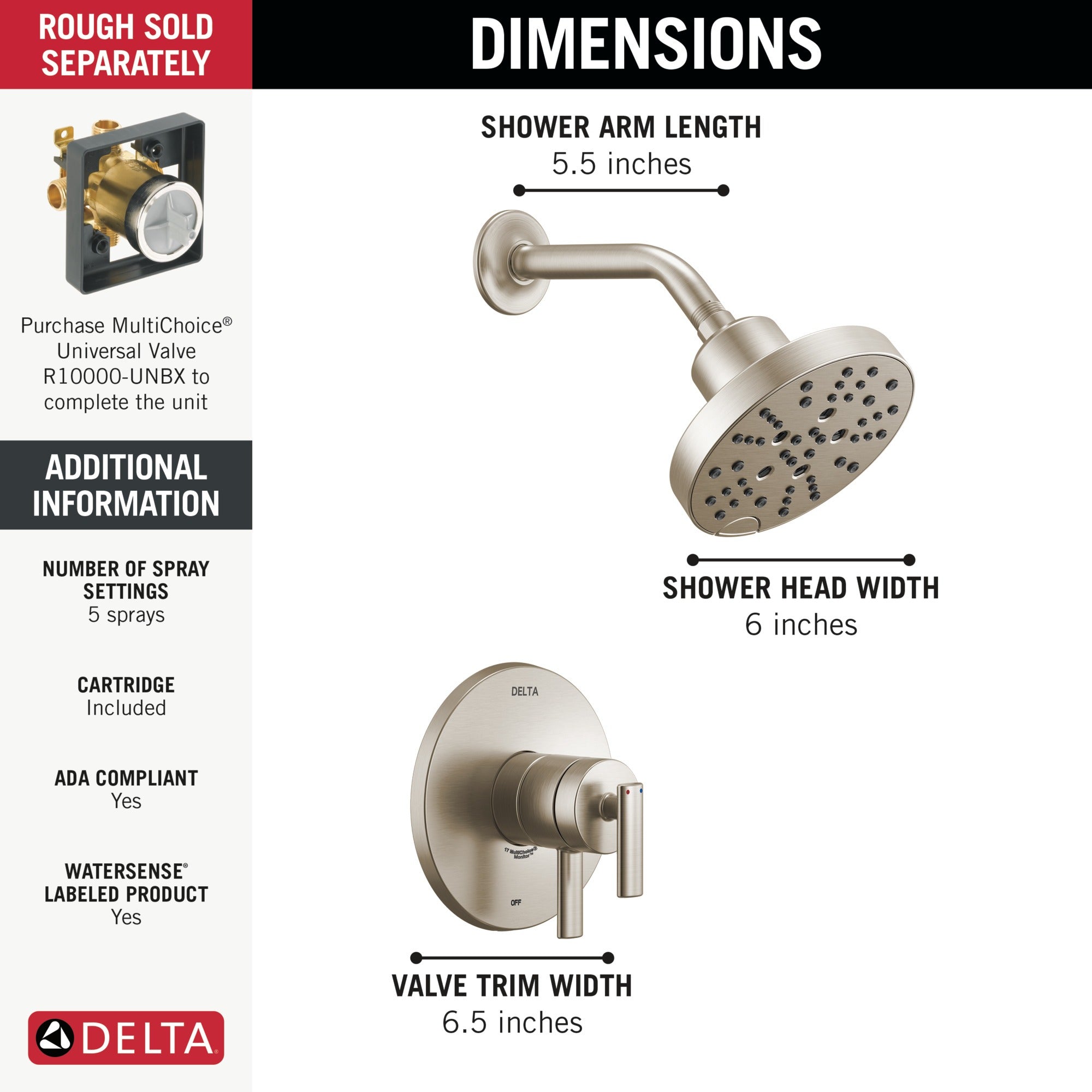 Delta Altado™ Monitor 17 Series Shower Trim